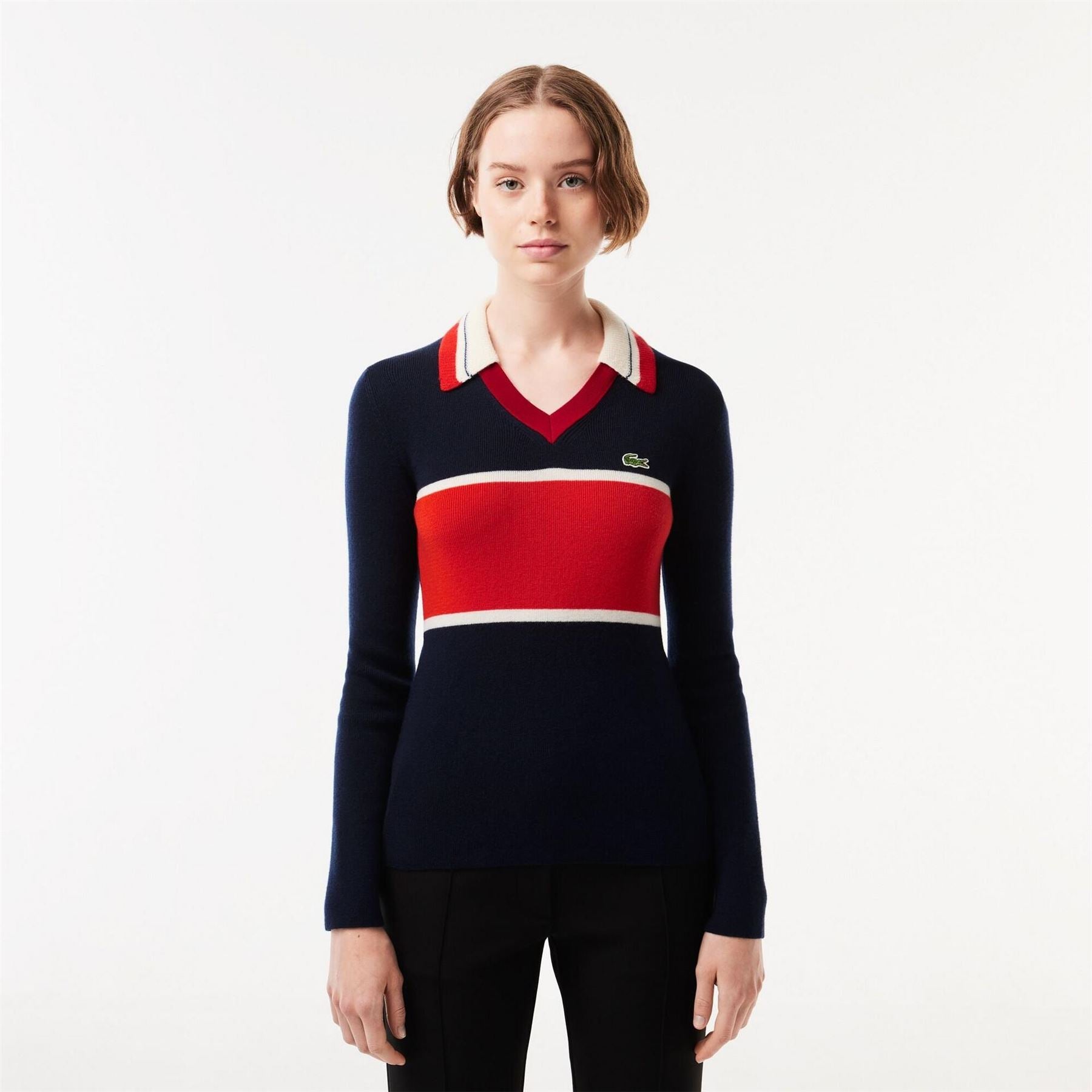 Lacoste Long Sleeve Contrast T-Shirt
