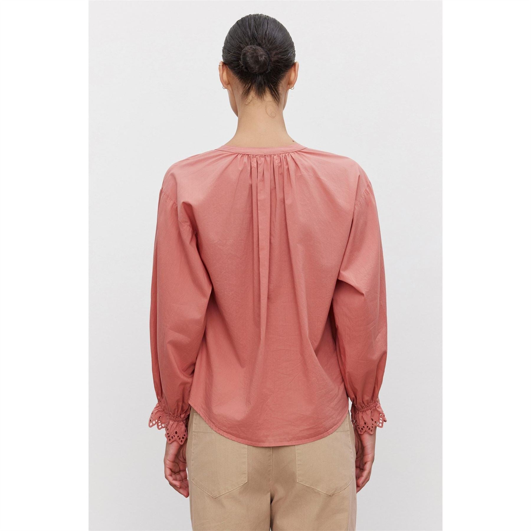 Velvet by Graham and Spencer Regular Fit Bishop Sleeve Blouse