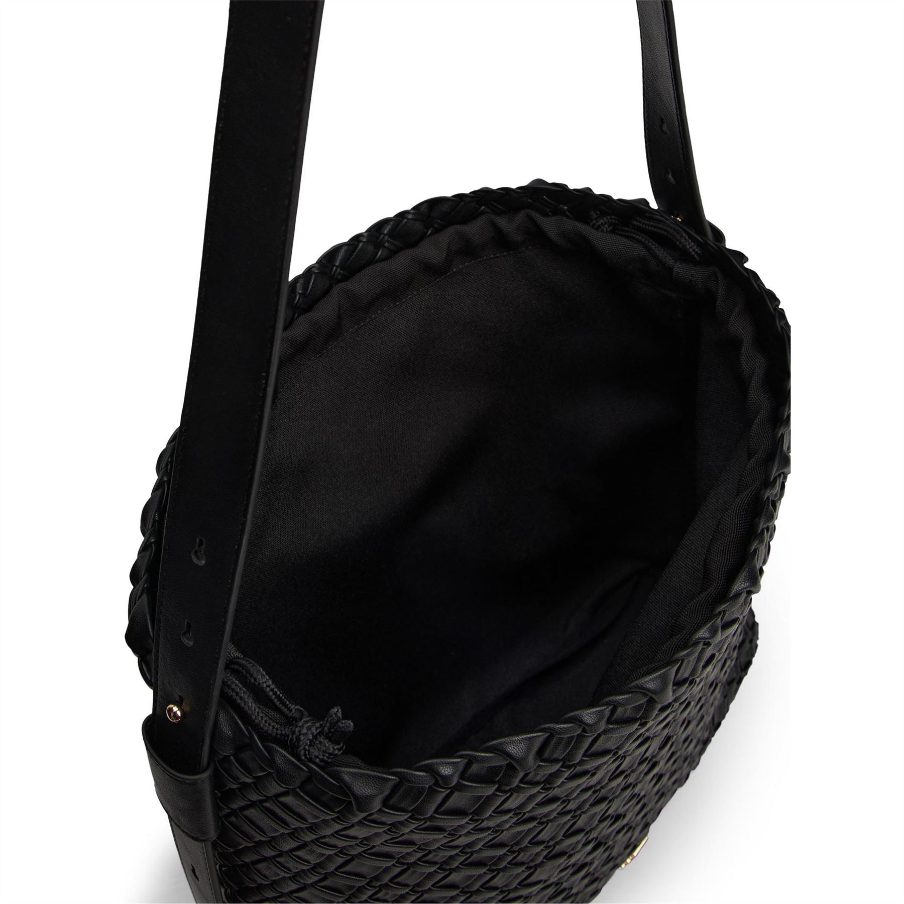 Tommy Hilfiger Woven Maxi Basket Weave Tote with Metal Branding