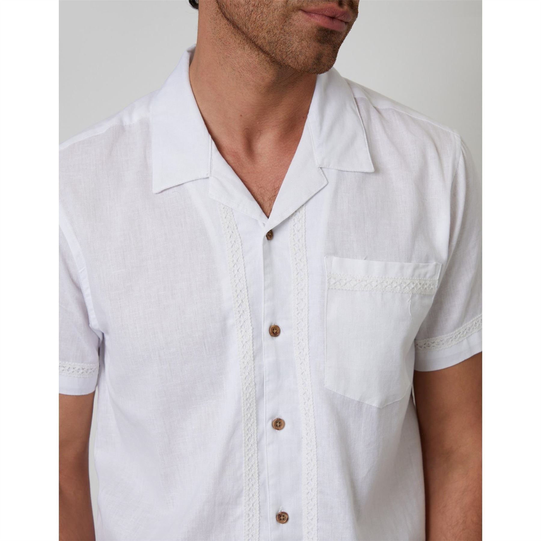 Threadbare Worden Short Sleeve Bowling Shirt