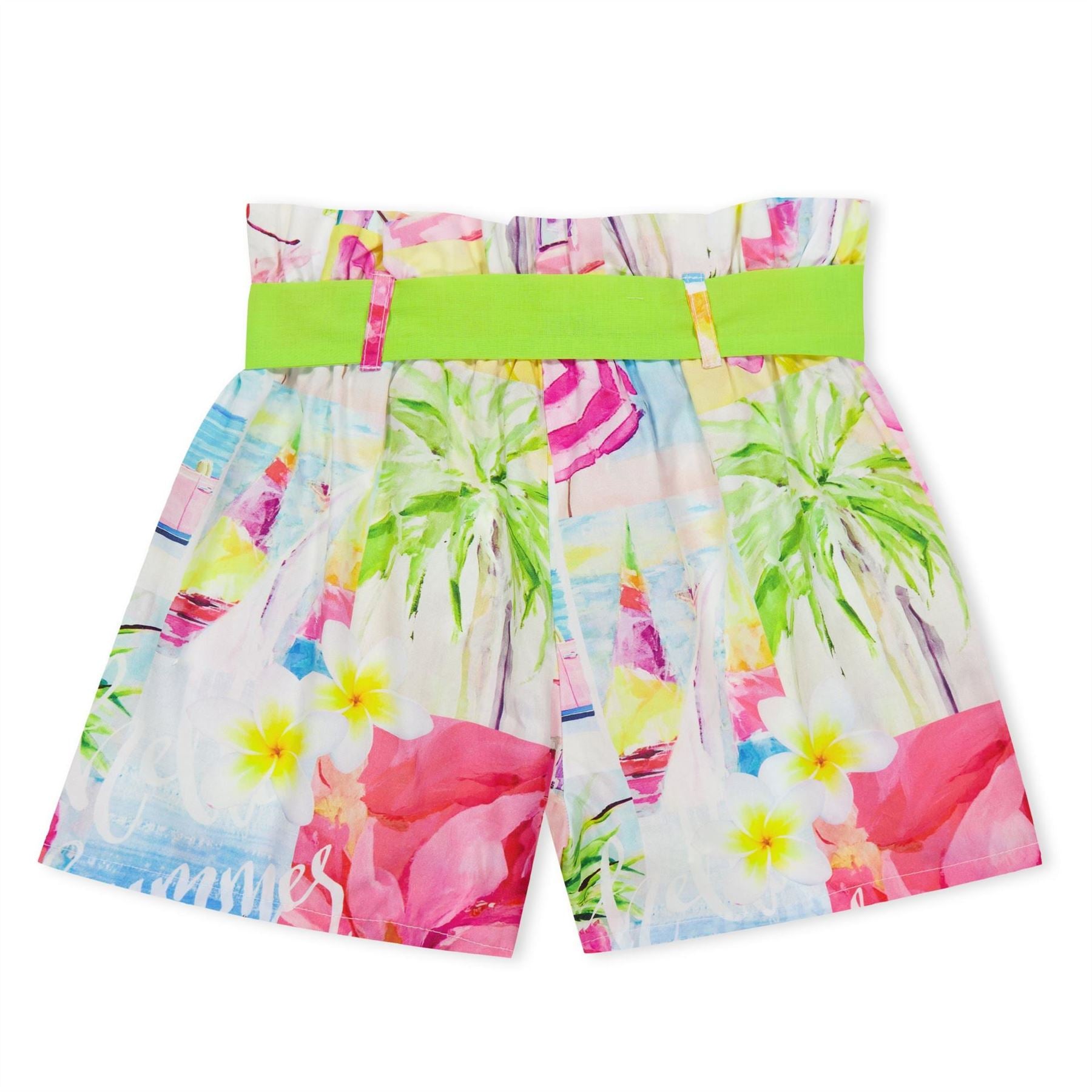 Balloon Chic Beach Print Fleece Jogger Shorts