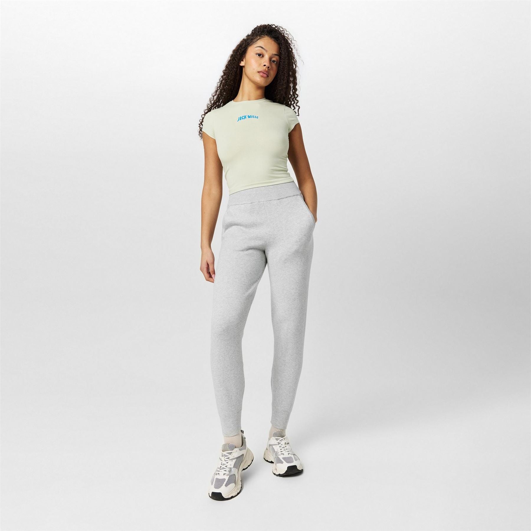 Jack Wills Cropped Slim Fit Lettering T-Shirt
