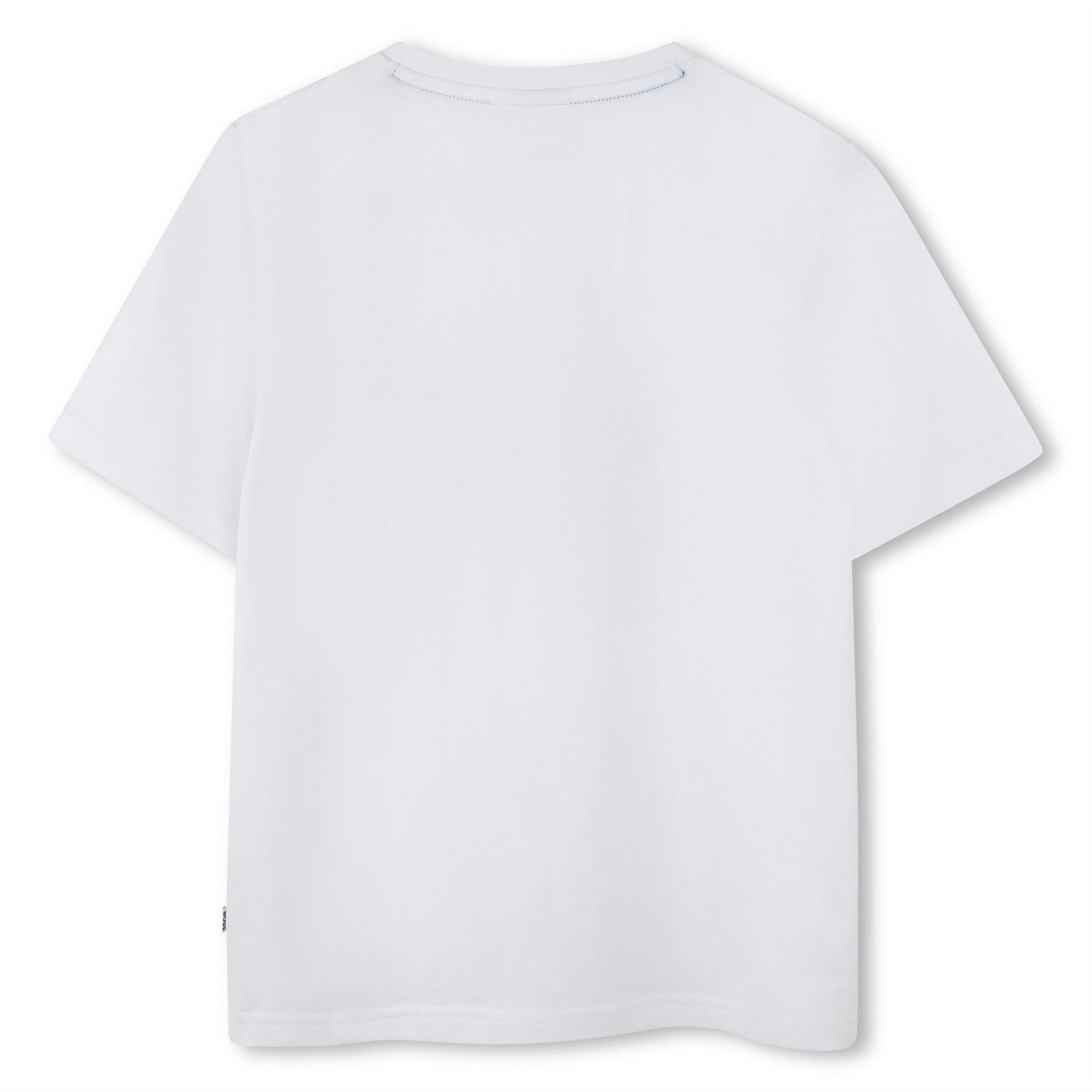 Boss Junior Football Font Logo Print T-Shirt
