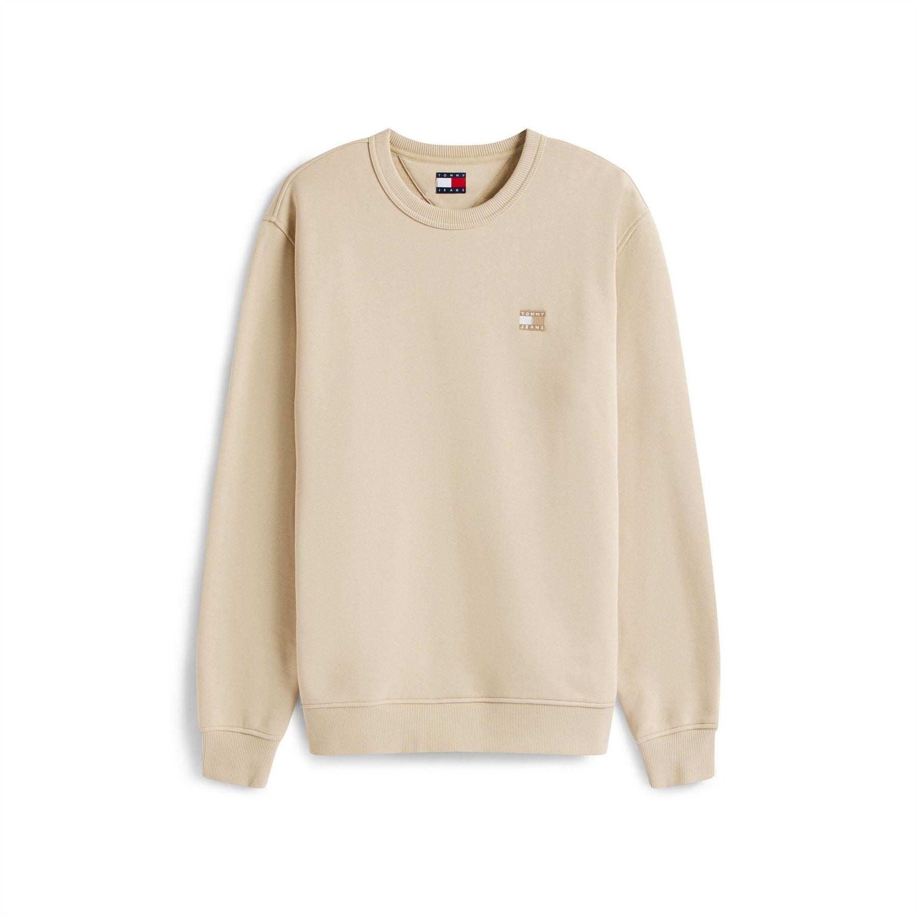 Tommy Jeans TJM Rubber Badge Regular Fit Crew Neck Long Sleeve Sweatshirt