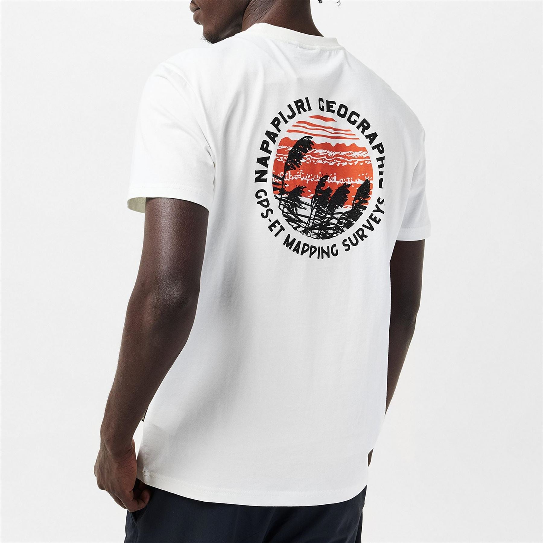 Napapijri Vignoni Geographic Print Regular Fit Crew Neck Short Sleeve T-Shirt