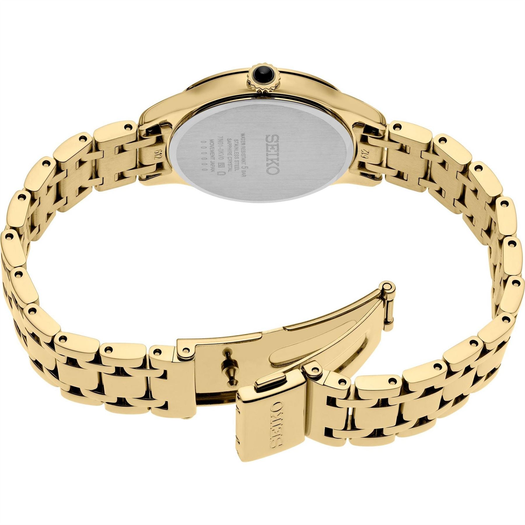 Seiko Set Yellow Gold Bracelet Analogue Dress Watch