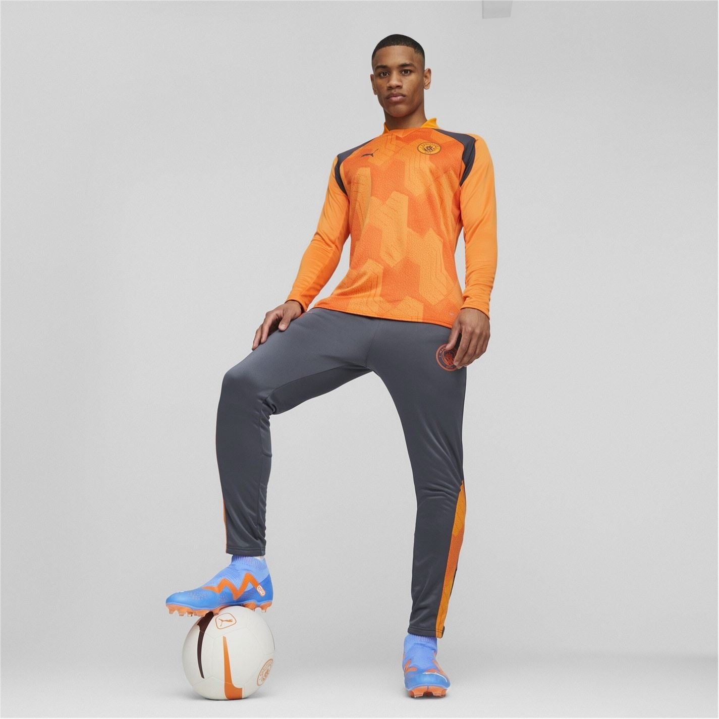 Puma Manchester City Pre Match Sweat T-Shirt 2023 2024 Adults