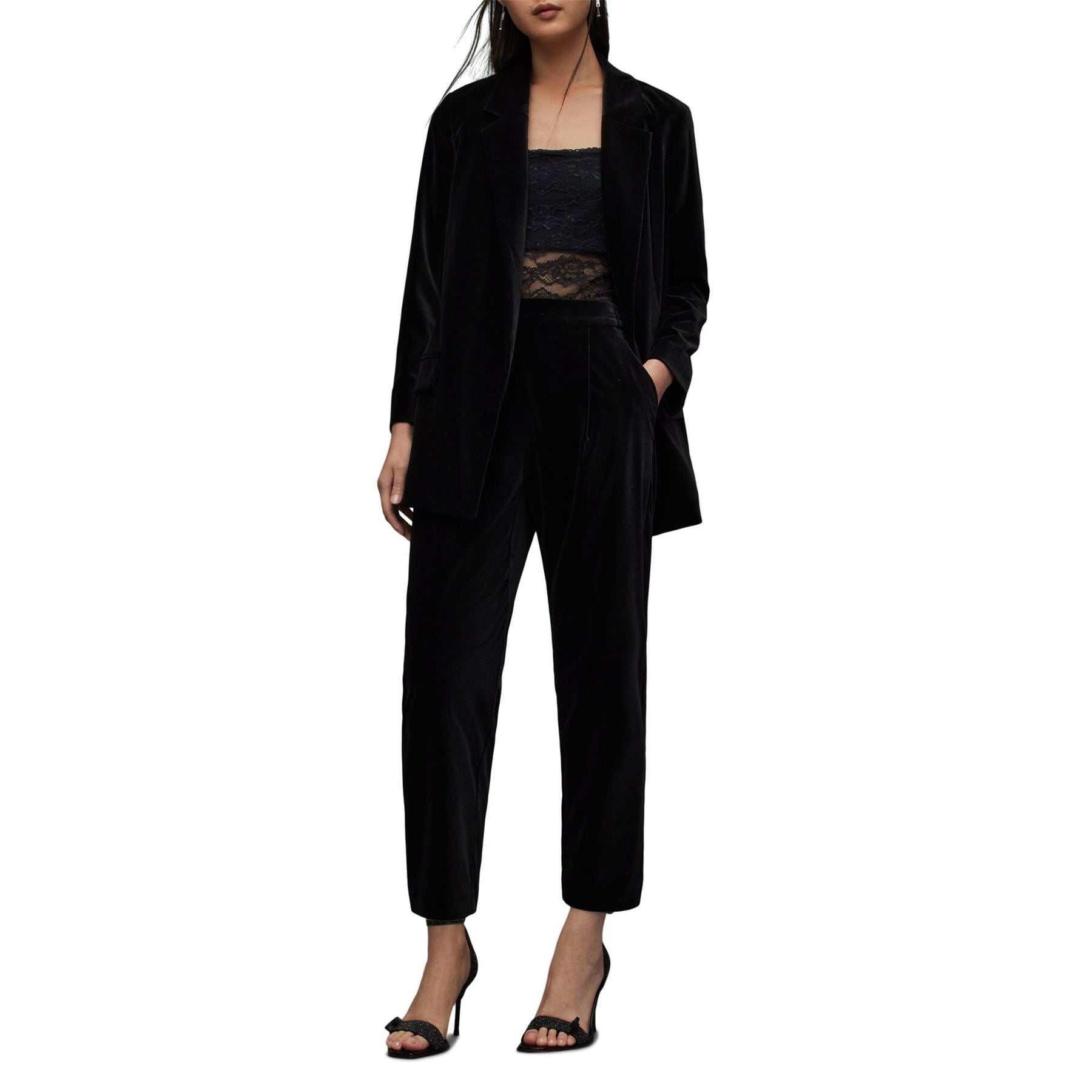 AllSaints Aleida Velvet Tailored Trouser