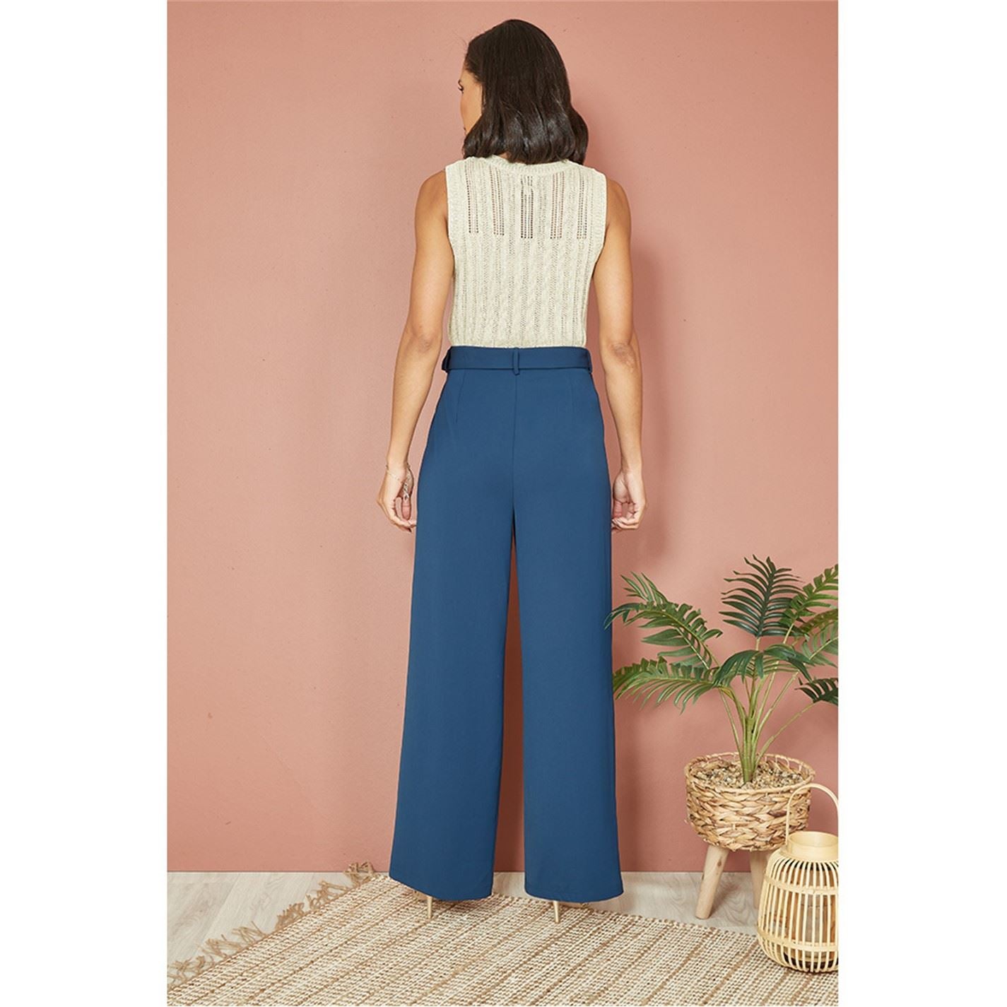 Yumi Straight Leg Crepe Trousers