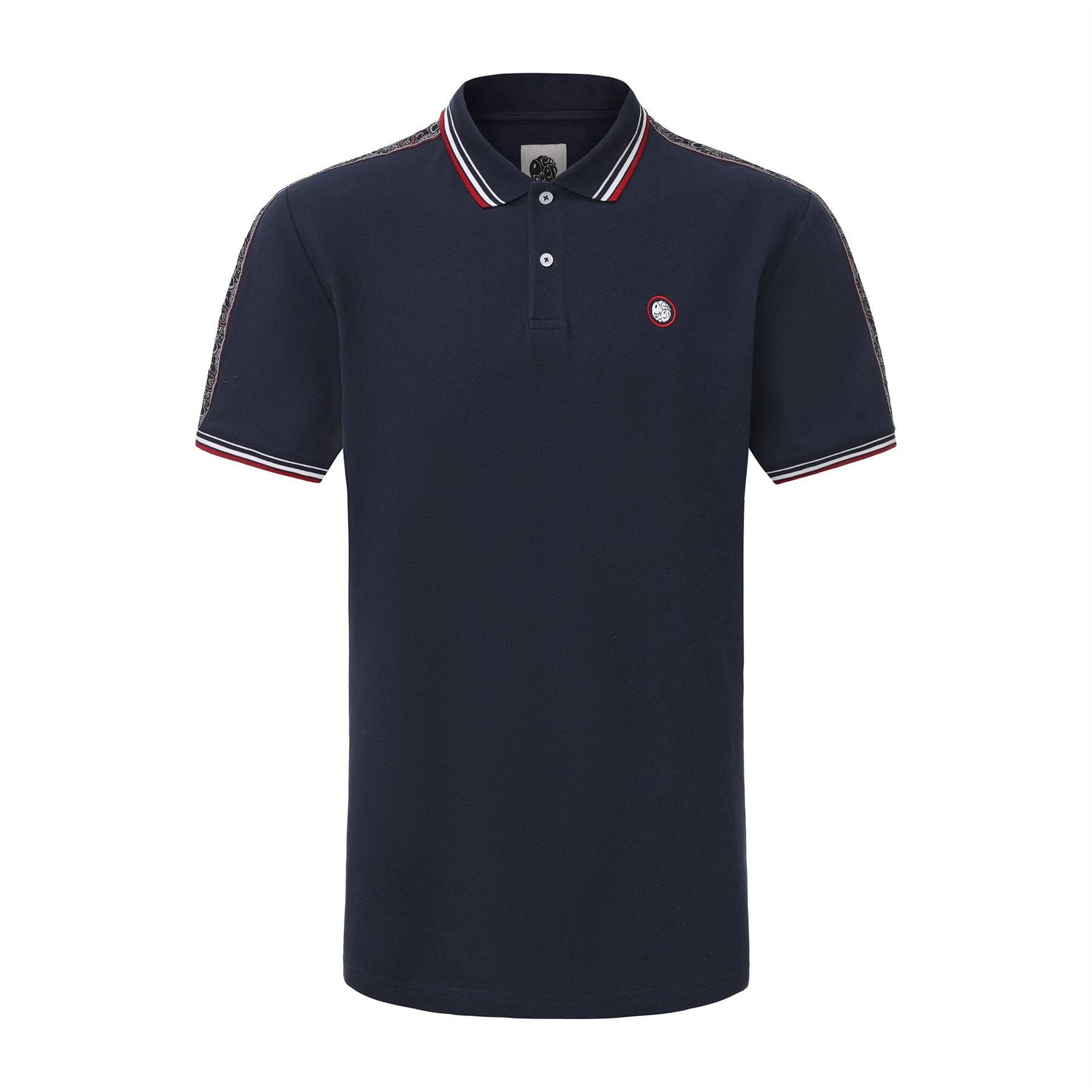 Pretty Green Mens Green Tape Polo