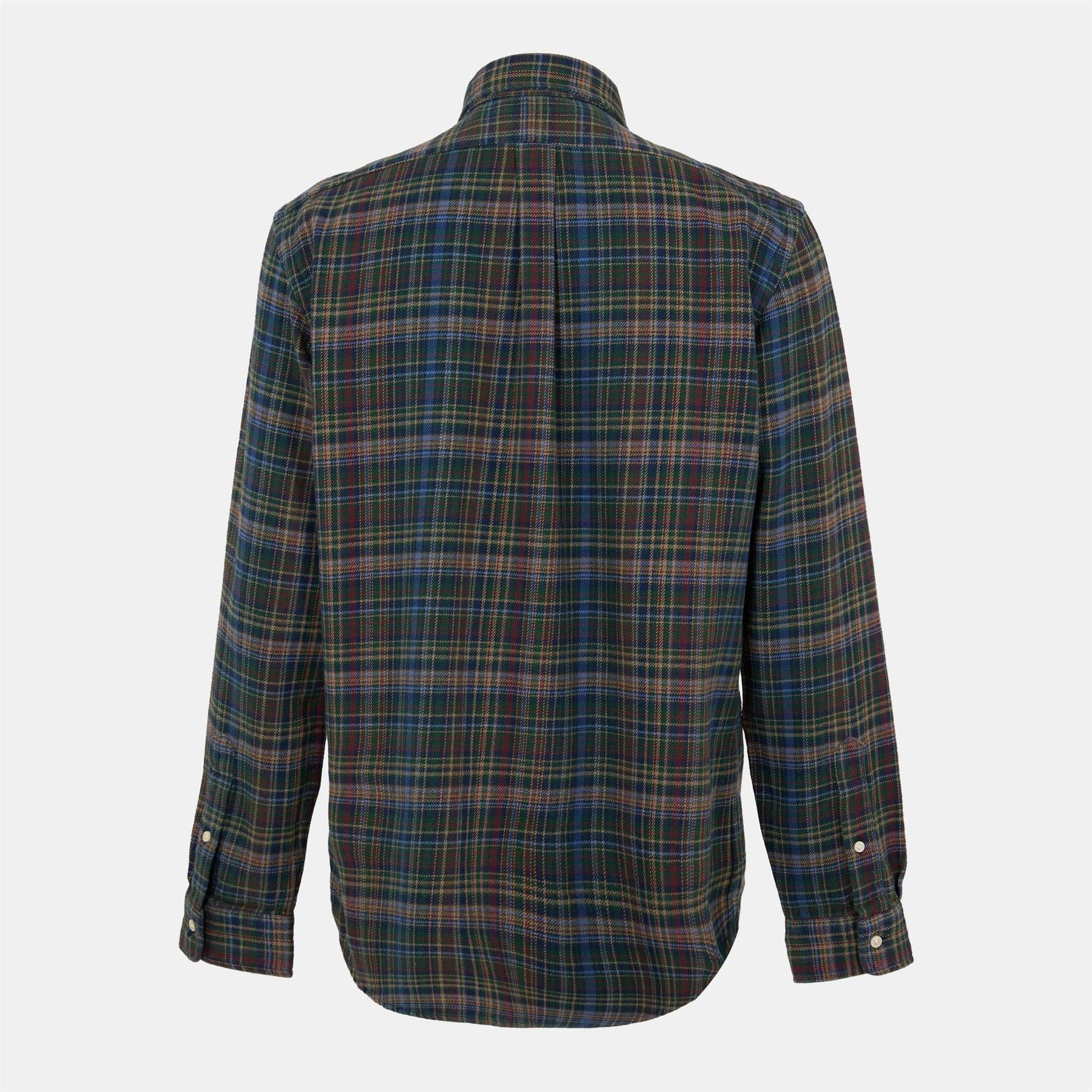 Polo Ralph Lauren Brushed Flannel Button Down Collar Long Sleeve Shirt