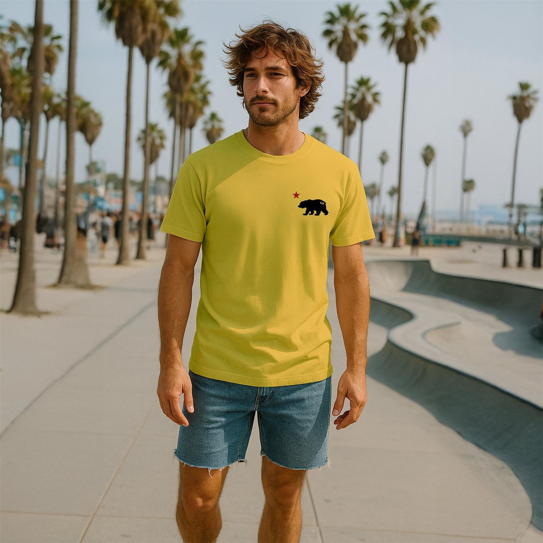 Republic of California Cali Large Genie Graphic Crew Neck Short Sleeve T-Shirt