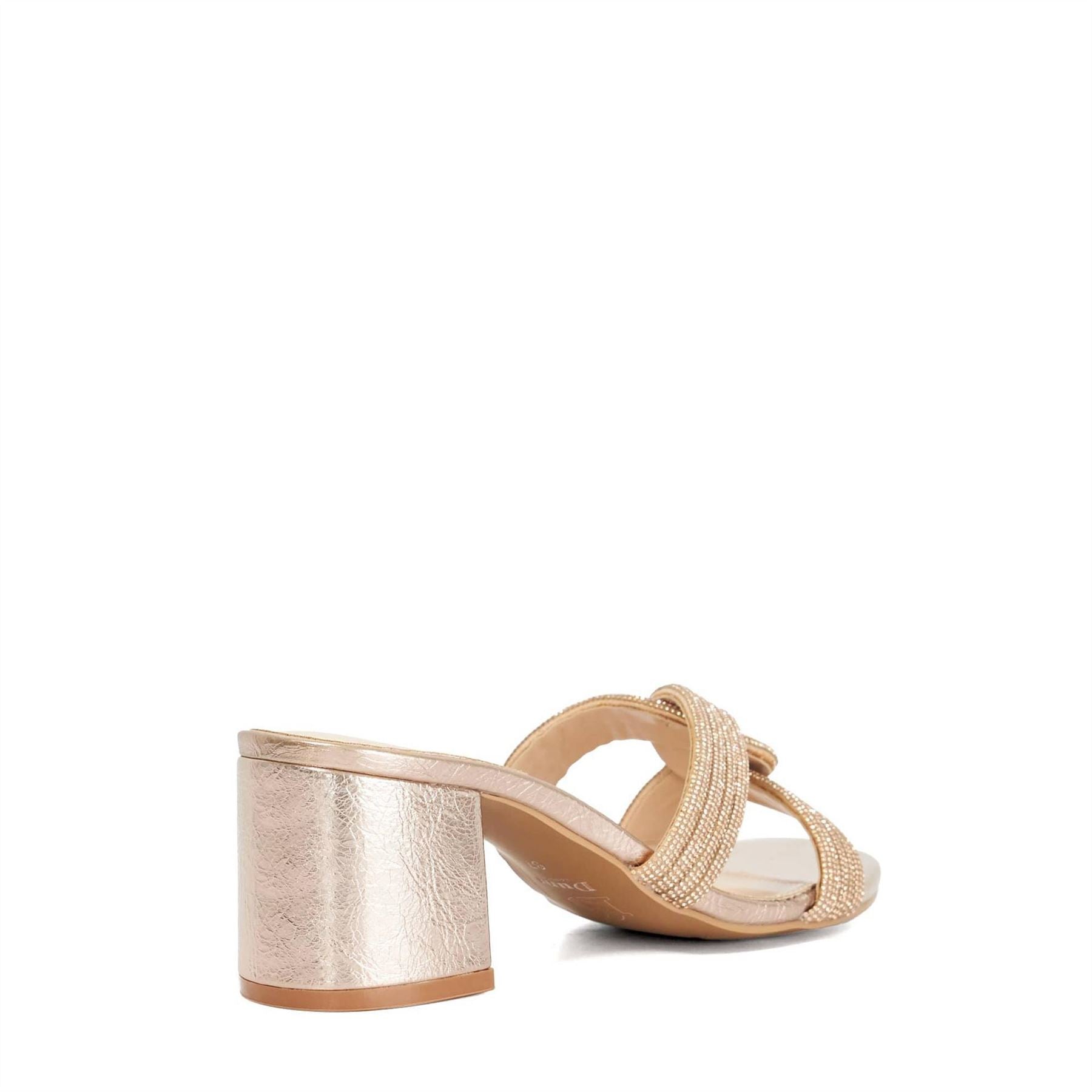 Dune London Open Toe Low Heel Block Heel Mules