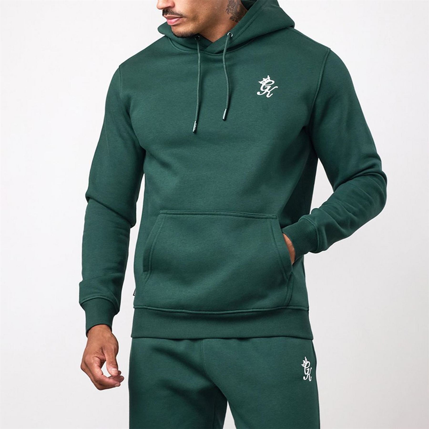 Gym King Fundamental Fleece Hoodie   Deep Forest Green