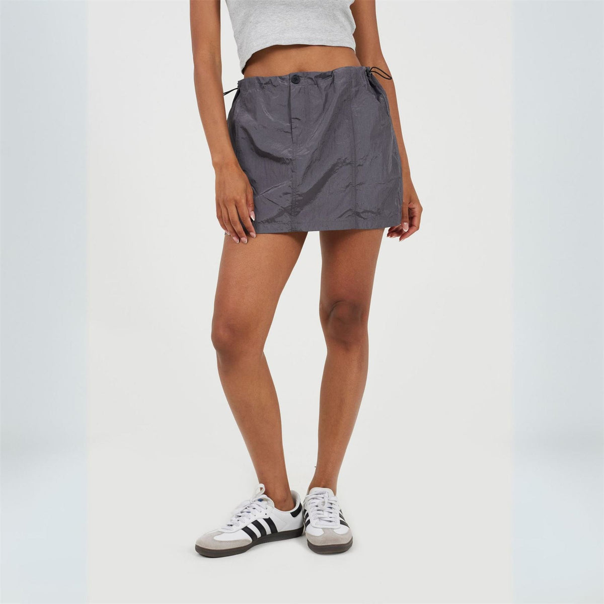 Brave Soul Womens Cargo Mini Skirt With Toggle Waist