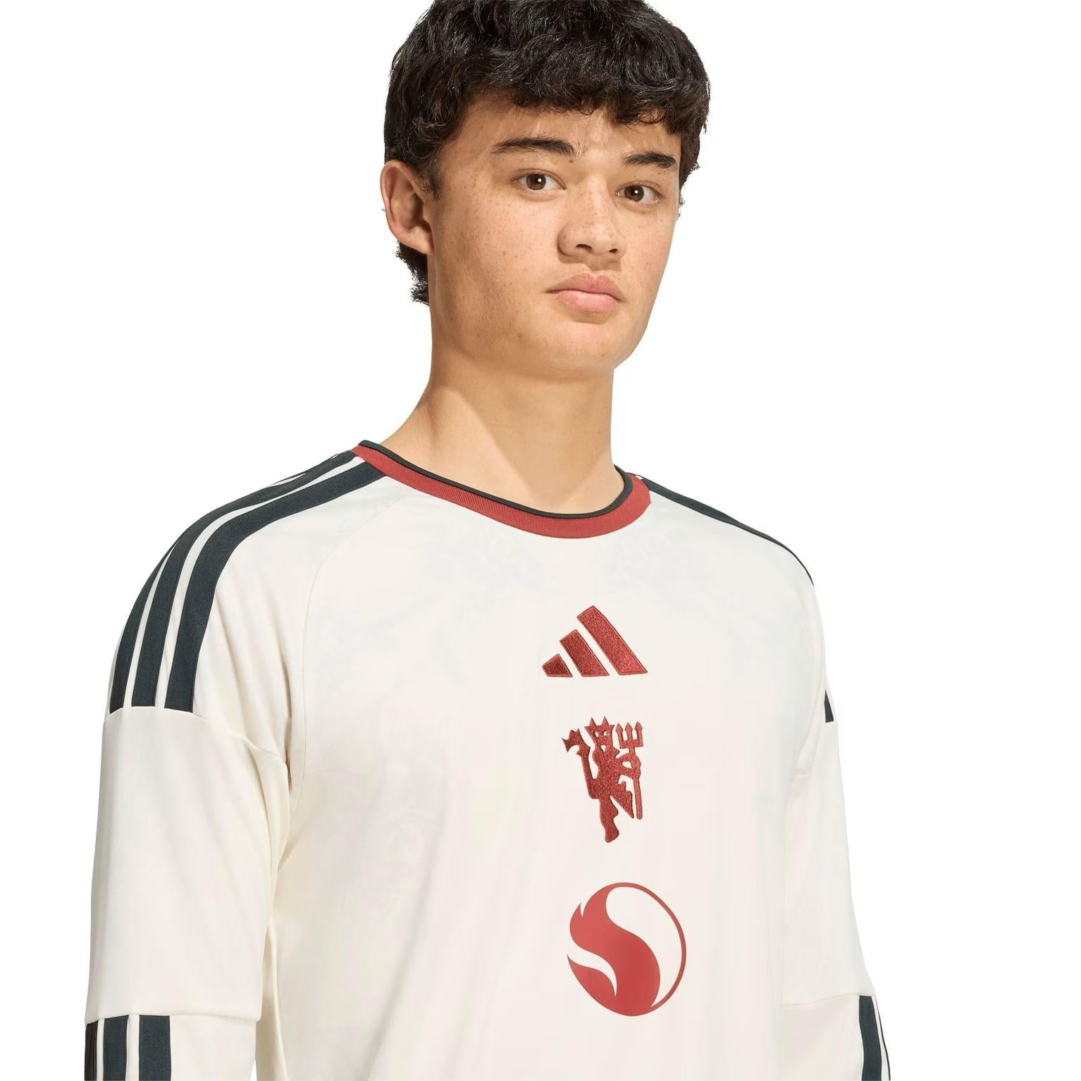 adidas Manchester United Third Long Sleeve Slim Fit Football Shirt