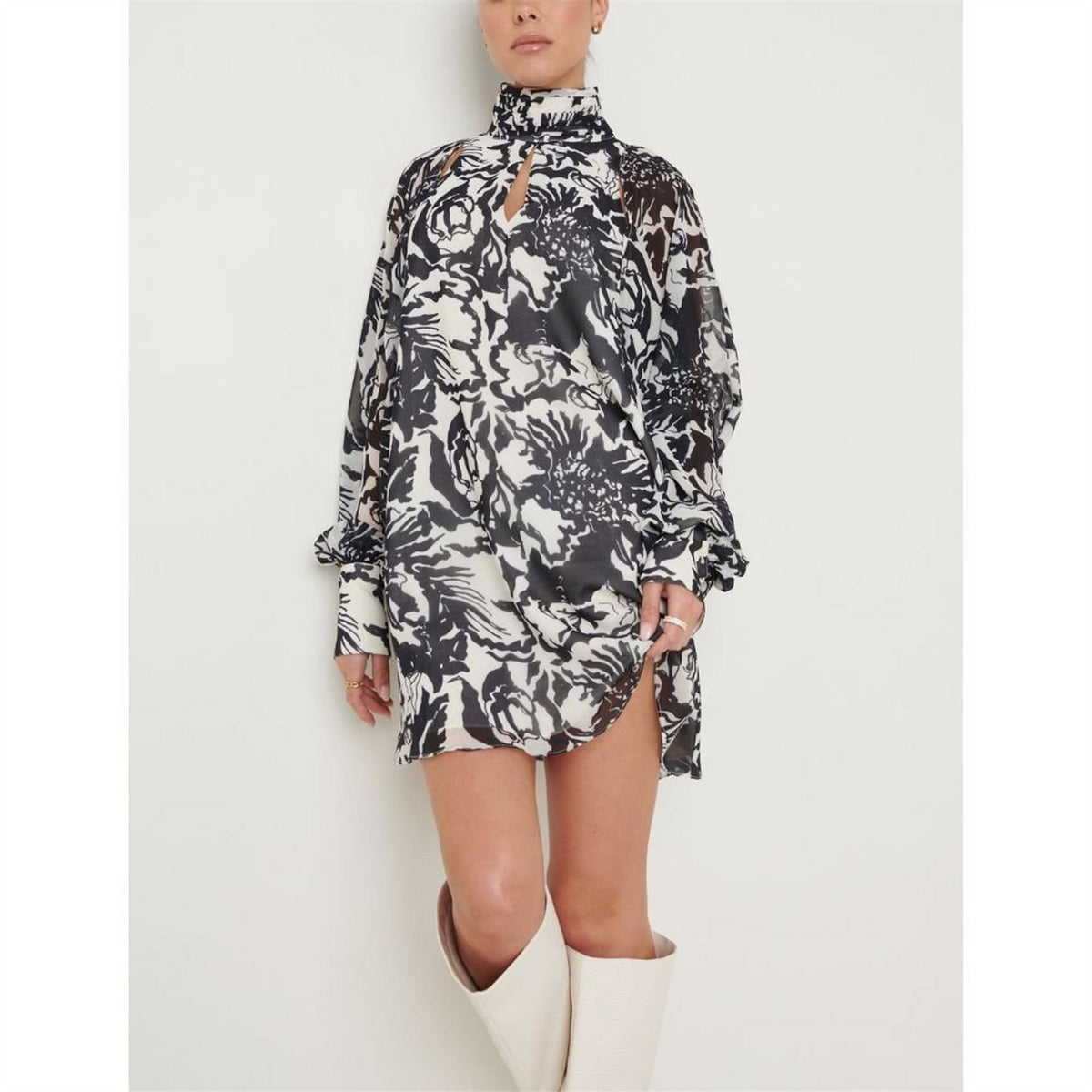 Pretty Lavish P Romy Chiffon Mini Dress