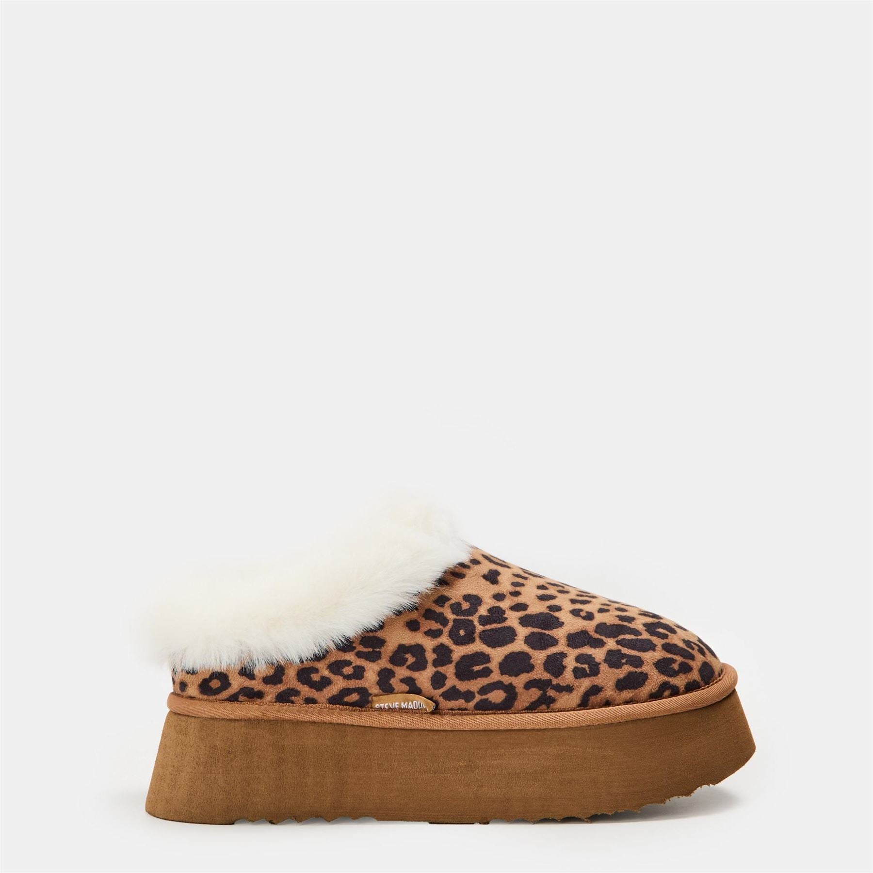 Steve Madden Chaplin Leopard Patterned Snug Boot Mules