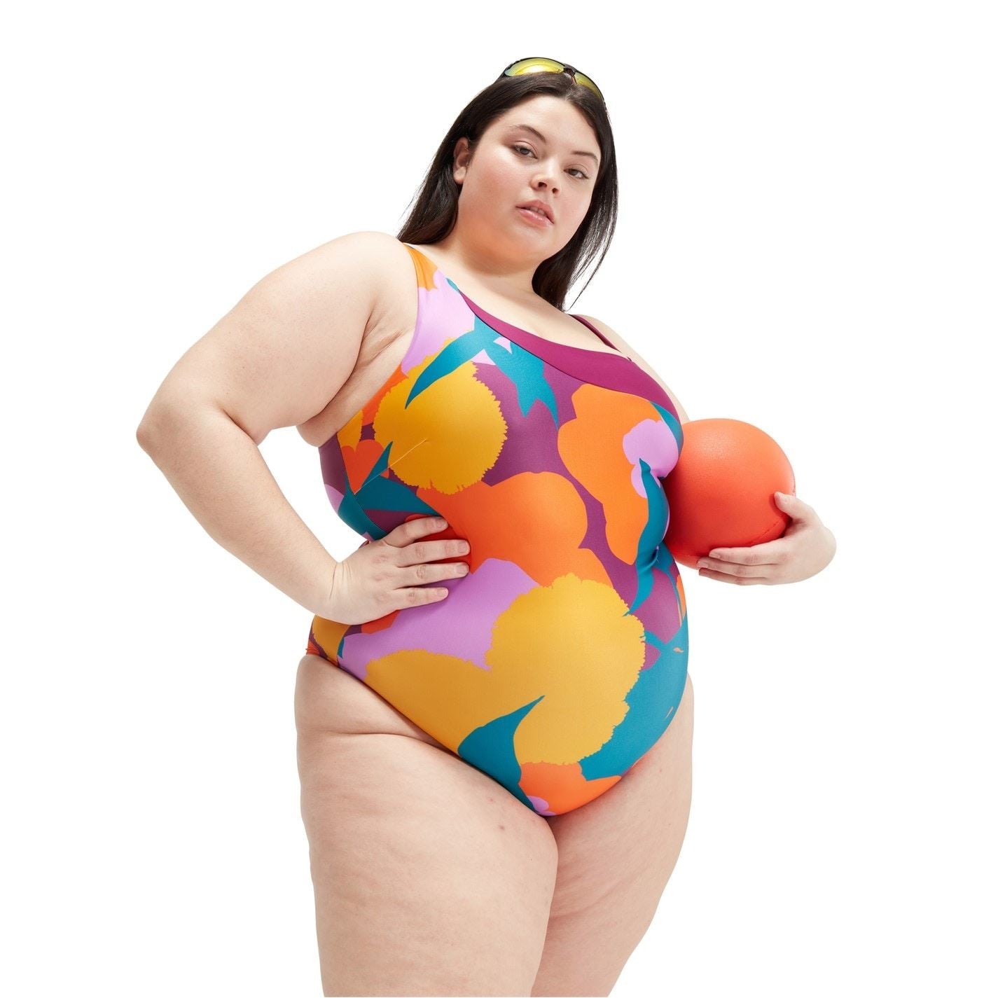 Speedo Allover Floral Patterned One-Piece Swimsuit