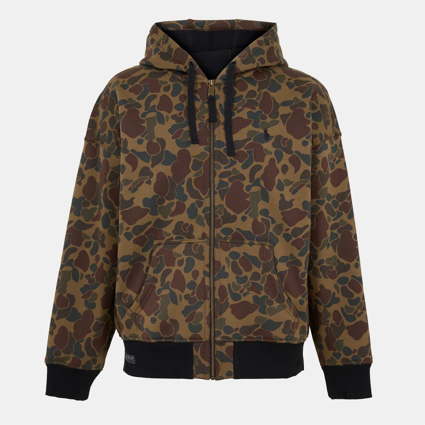 Polo Ralph Lauren Camo Patterned Hooded Ribbed Cuff Sweat Jacket