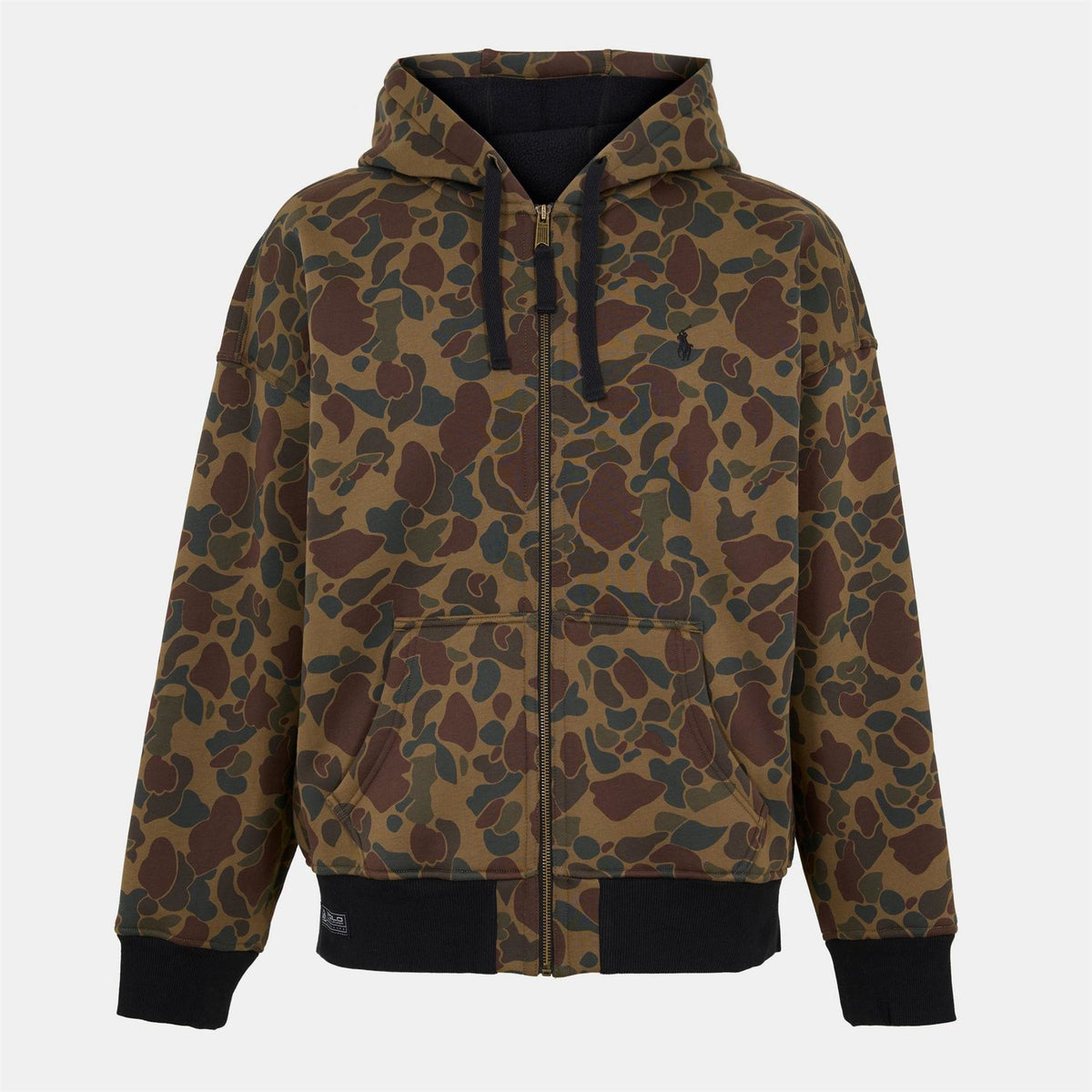 Polo Ralph Lauren Camo Patterned Hooded Ribbed Cuff Sweat Jacket