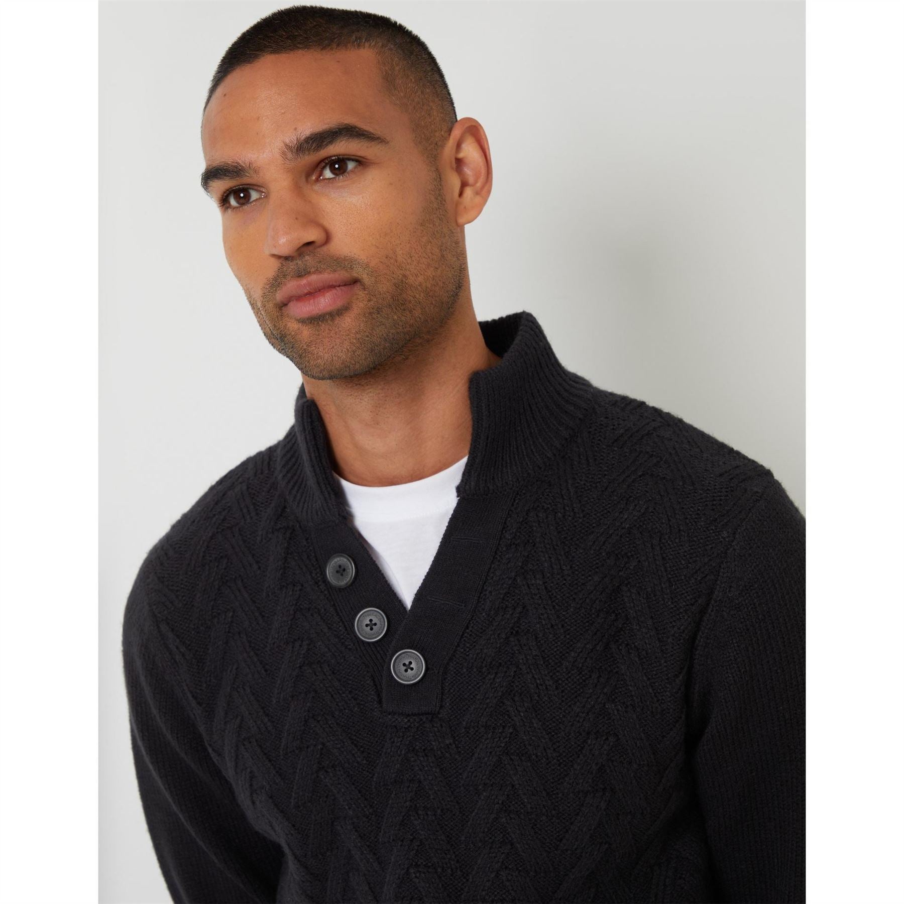 Threadbare Cranmere Shawl Neck Long Sleeve Sweater