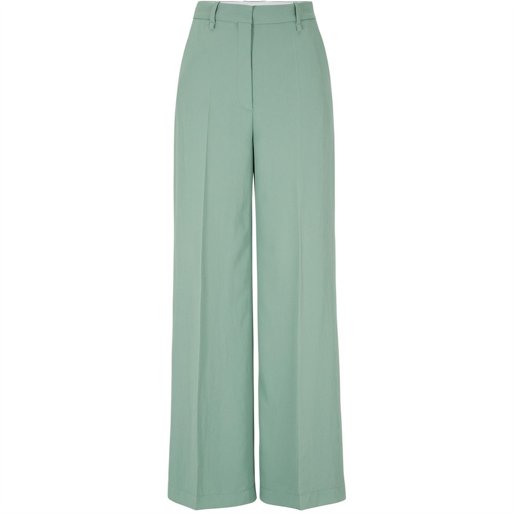 Boss Tikela Solid Patterned Wide Leg Trousers