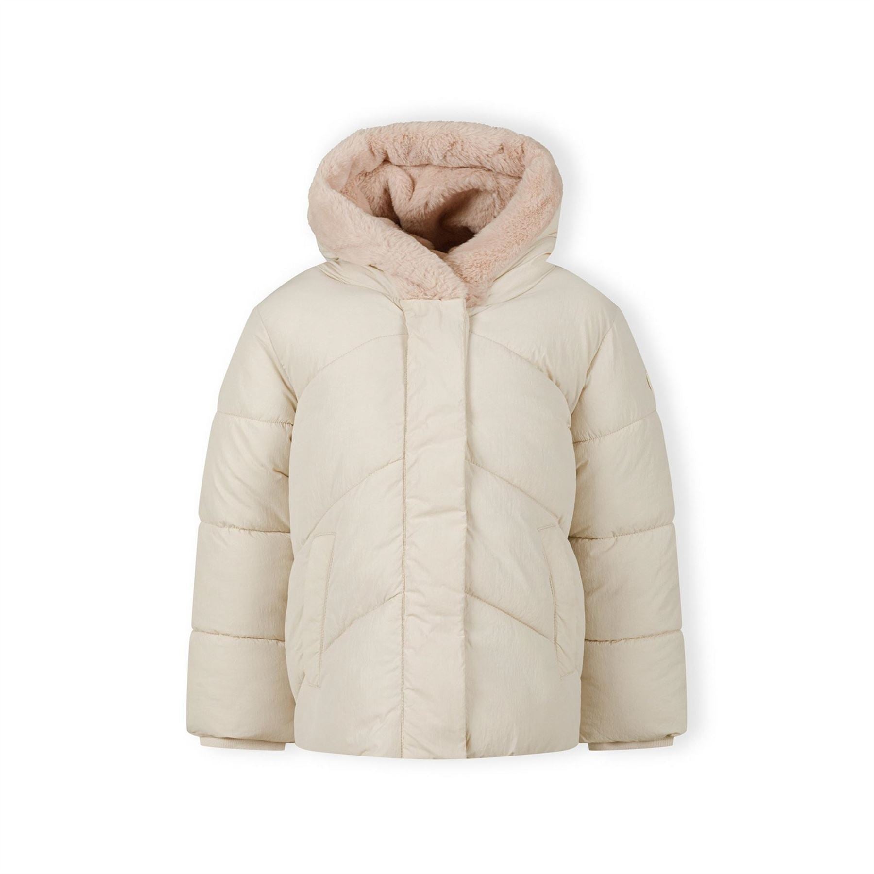 Minoti Girls Warm Padded Jacket With Hood Grey
