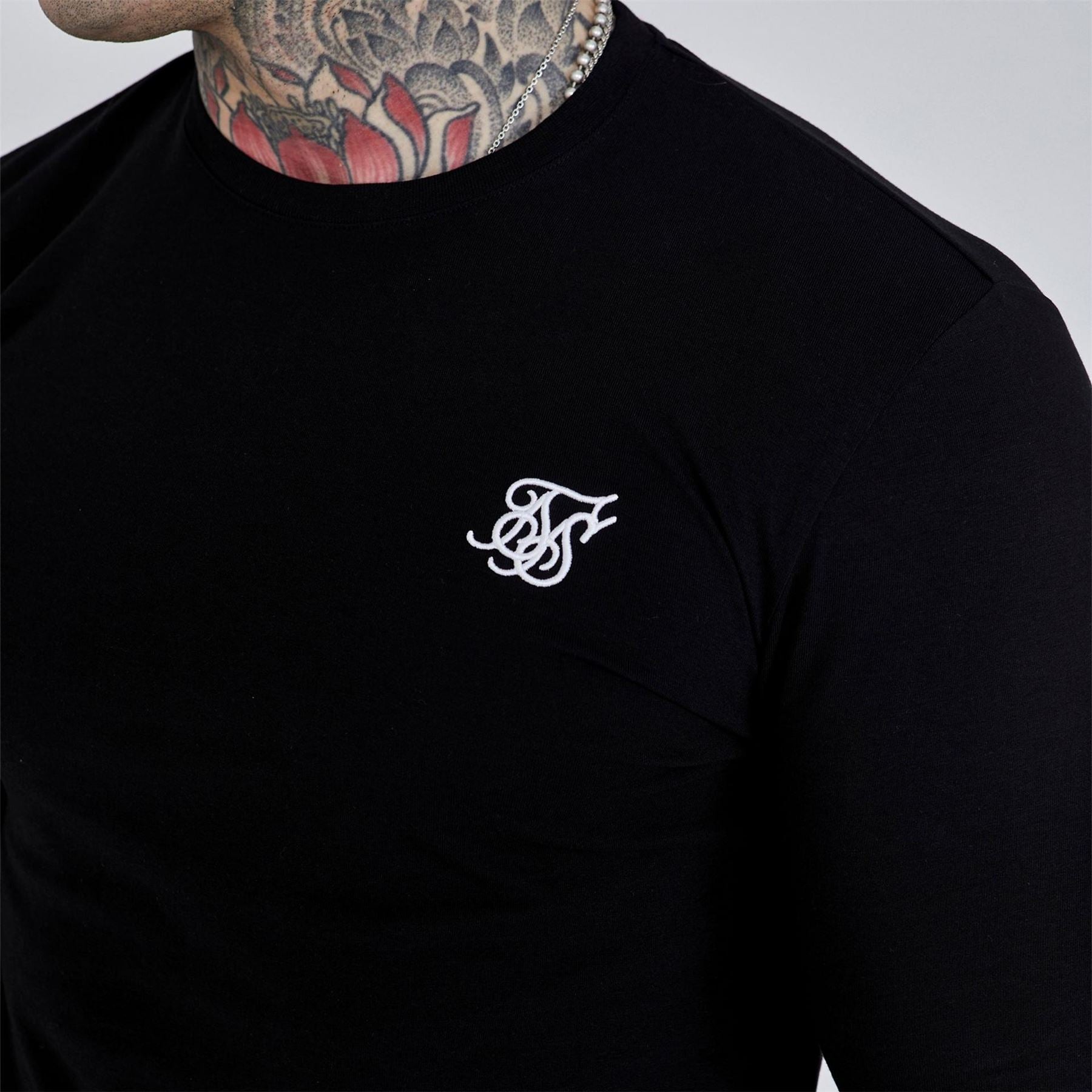 SikSilk Essential Slim Fit Crew Neck T-Shirt