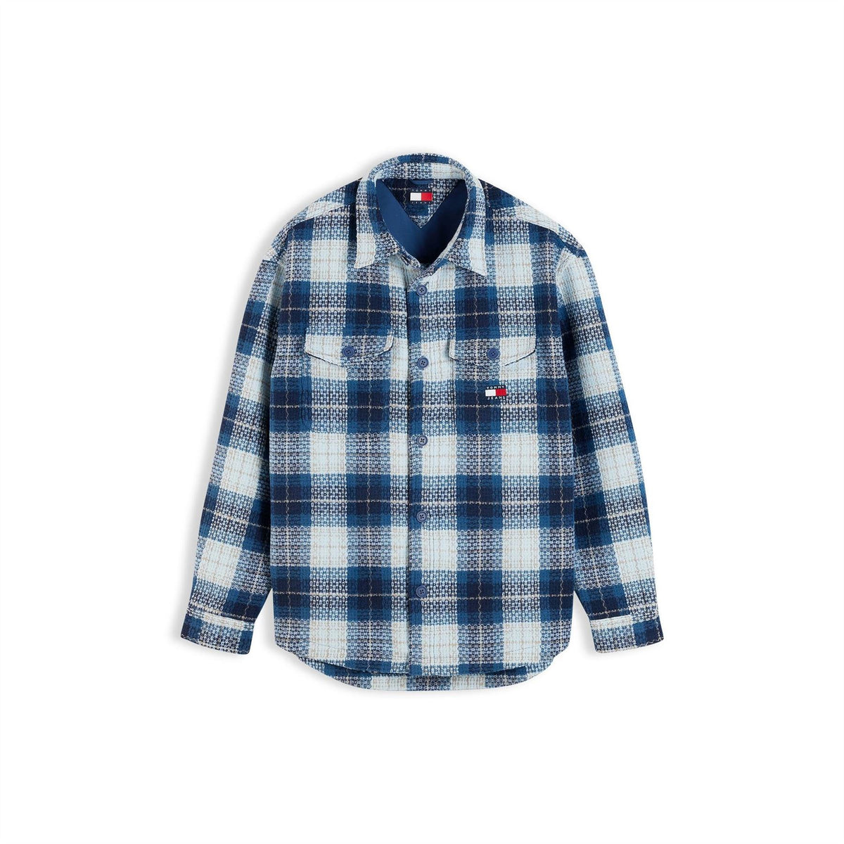 Tommy Jeans Plaid Patterned Overshirt with Chest Pocket