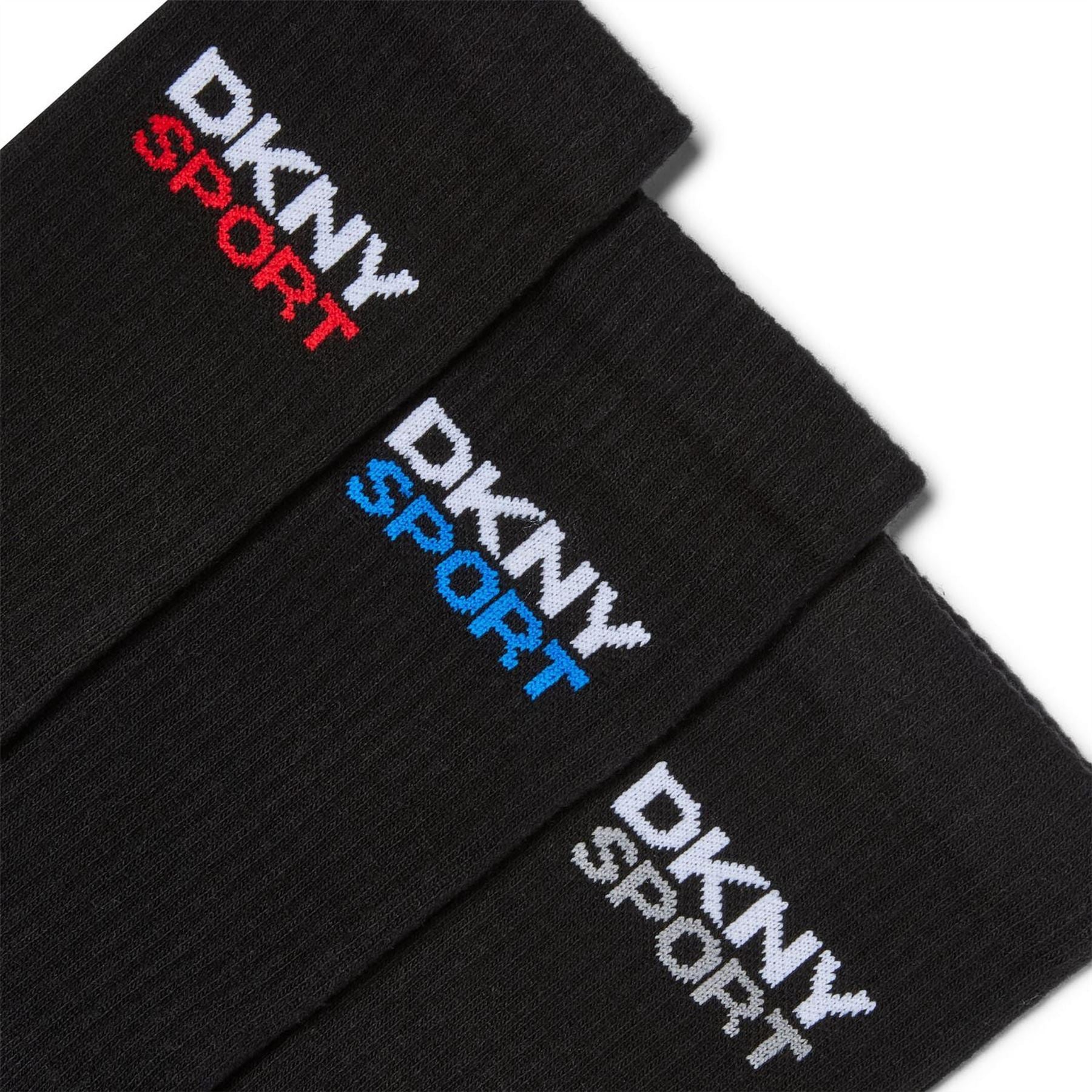 DKNY Mens 3 Pack Sport Socks Dogwood