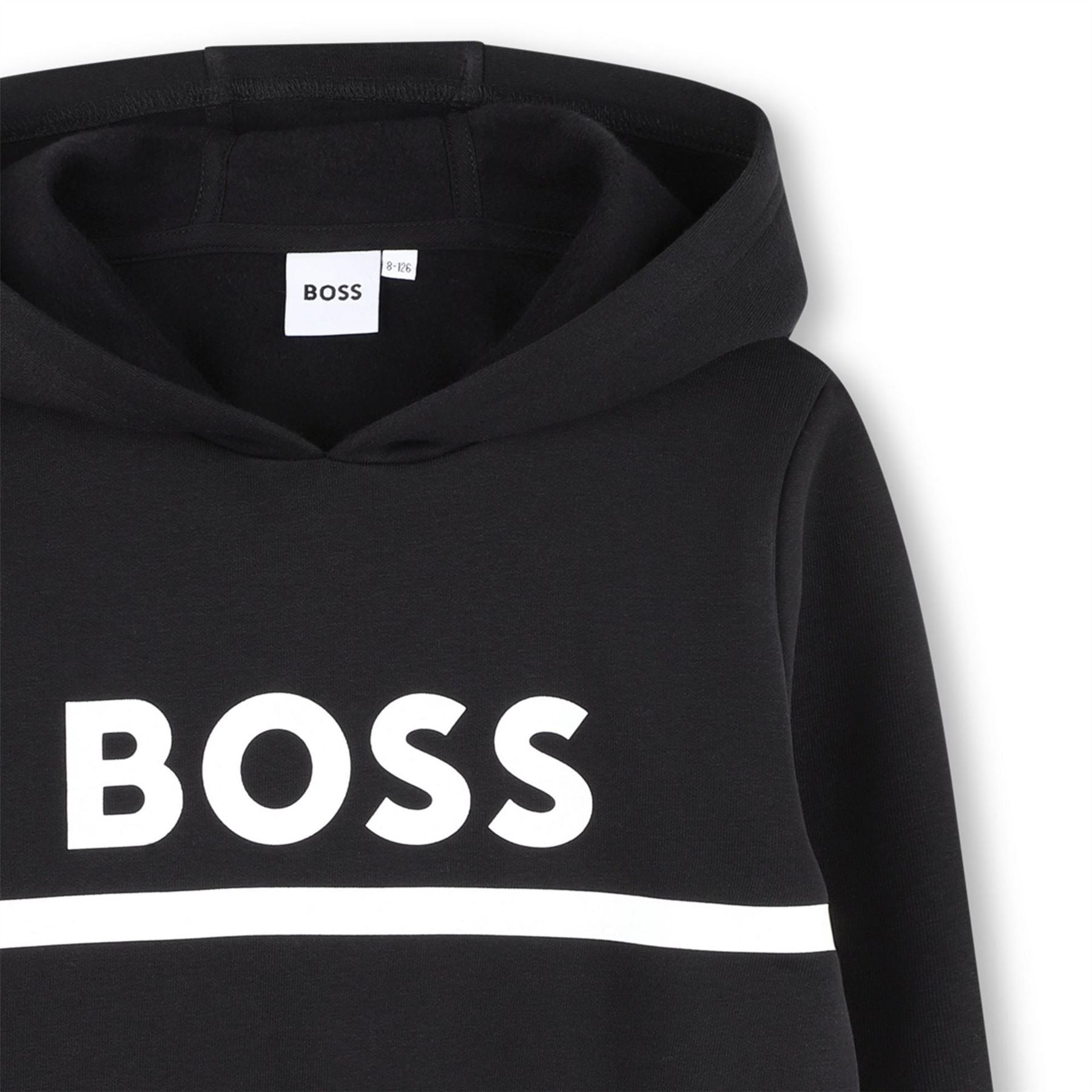 Boss Printed Logo Hooded Neck Long Sleeve Sweatshirt