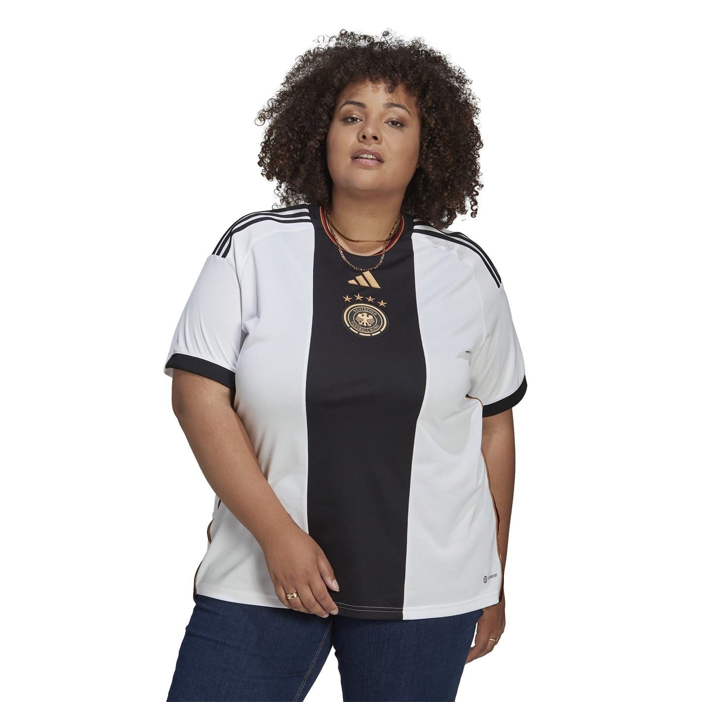 adidas Womens Germany Home Shirt 2022 Plus Size