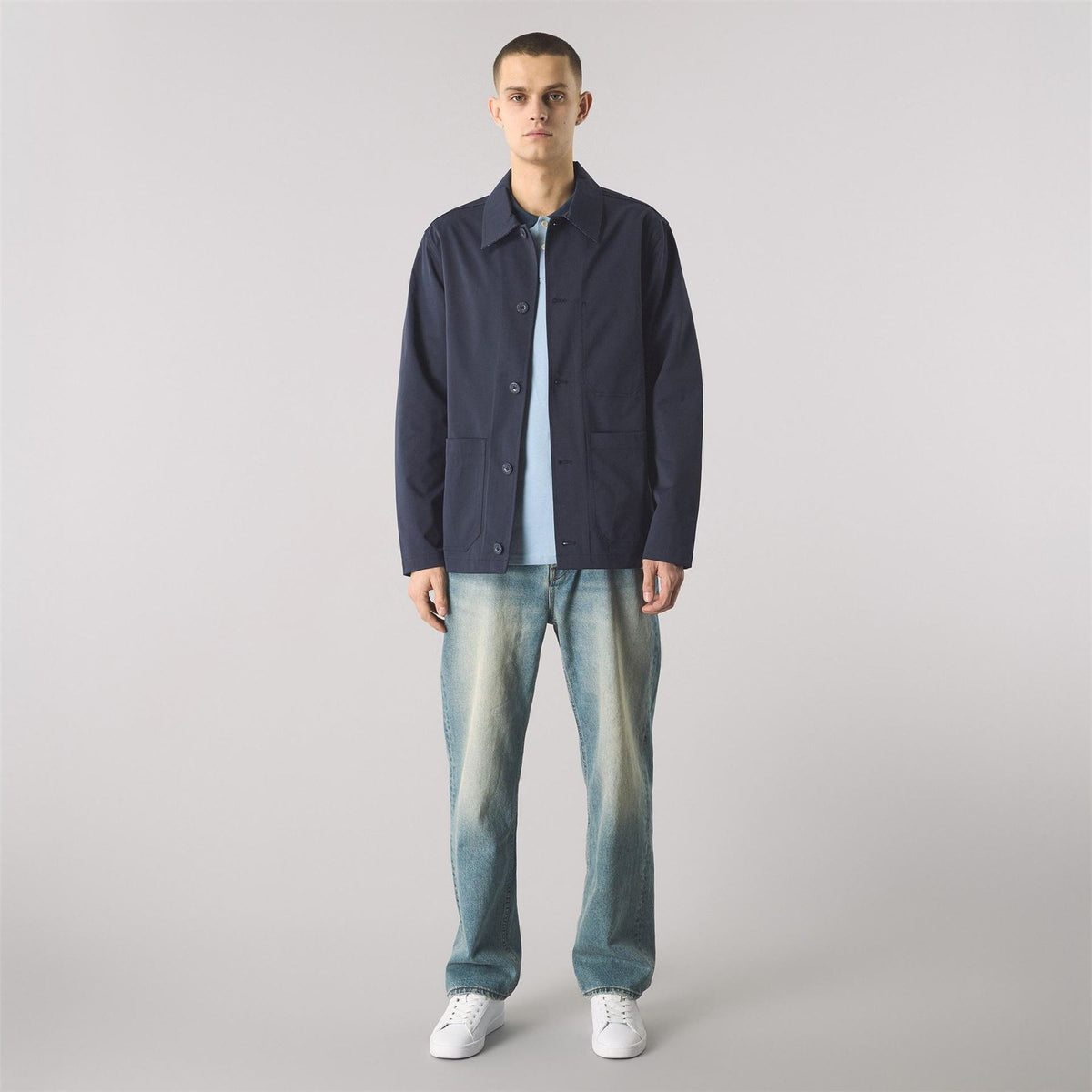 Pretty Green Didsbury Structured Relaxed Fit Overshirt