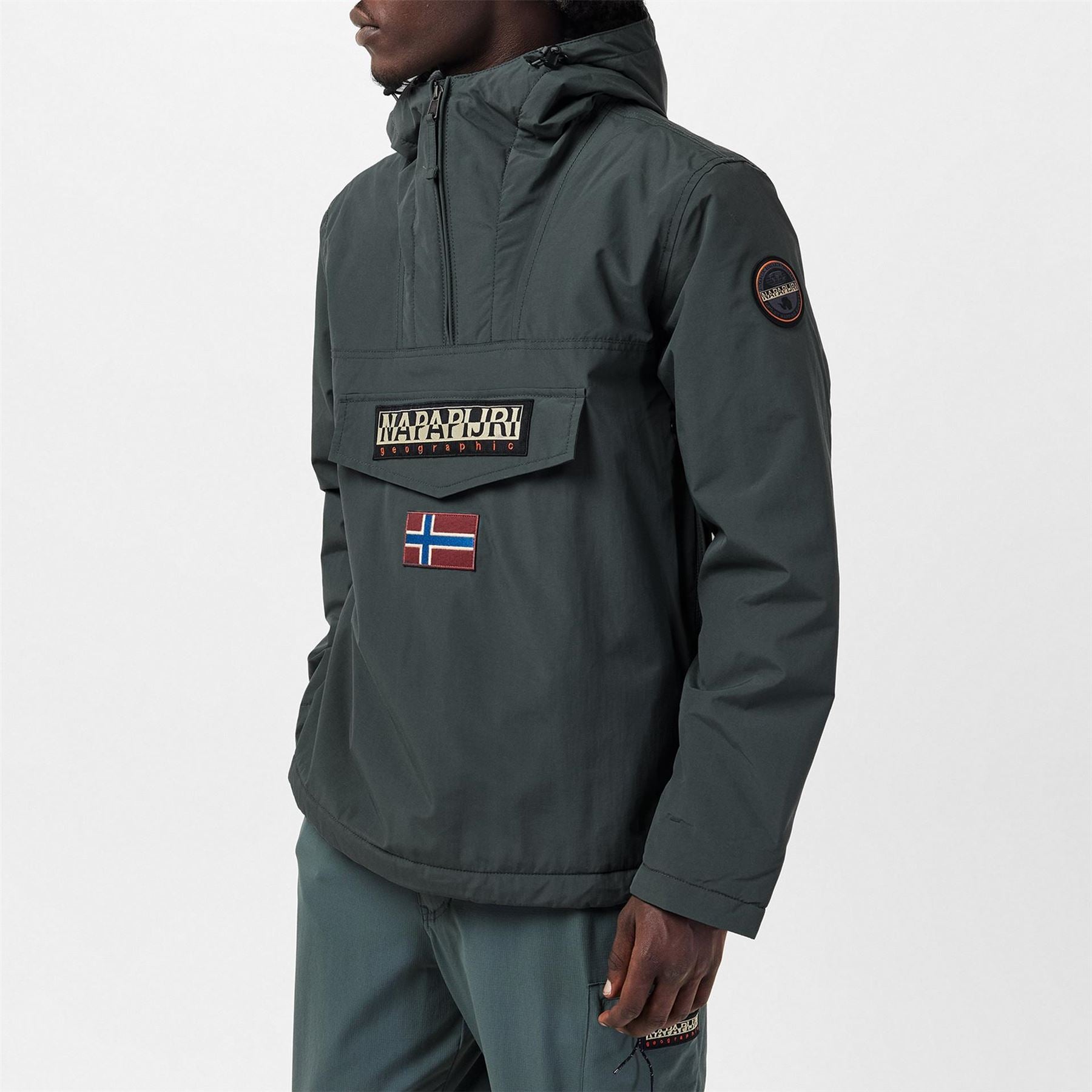 Napapijri Rainforest Water Resistant Hooded Long Sleeve Rain Anorak