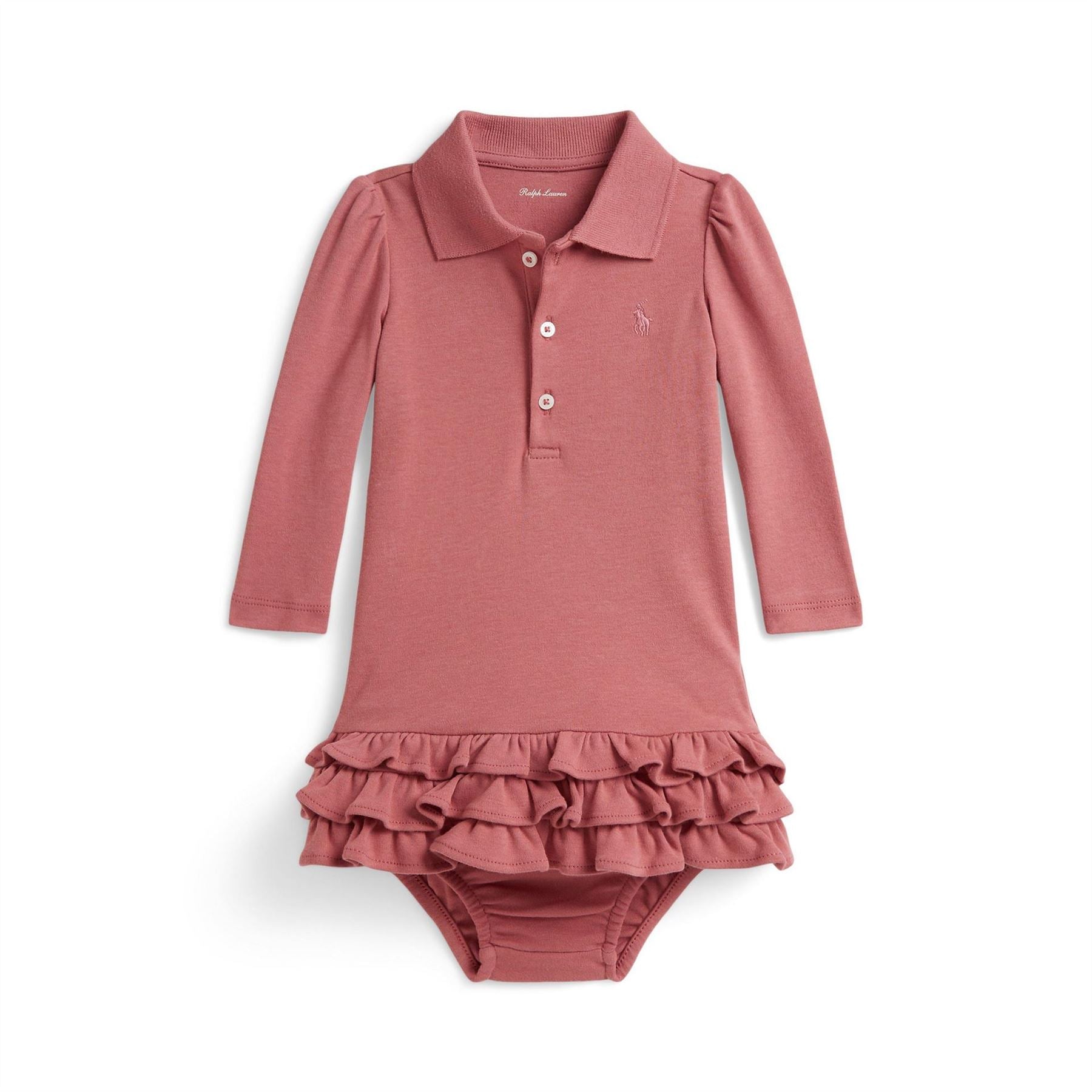 Polo Ralph Lauren Collared Neck Long Sleeve Mini Dress