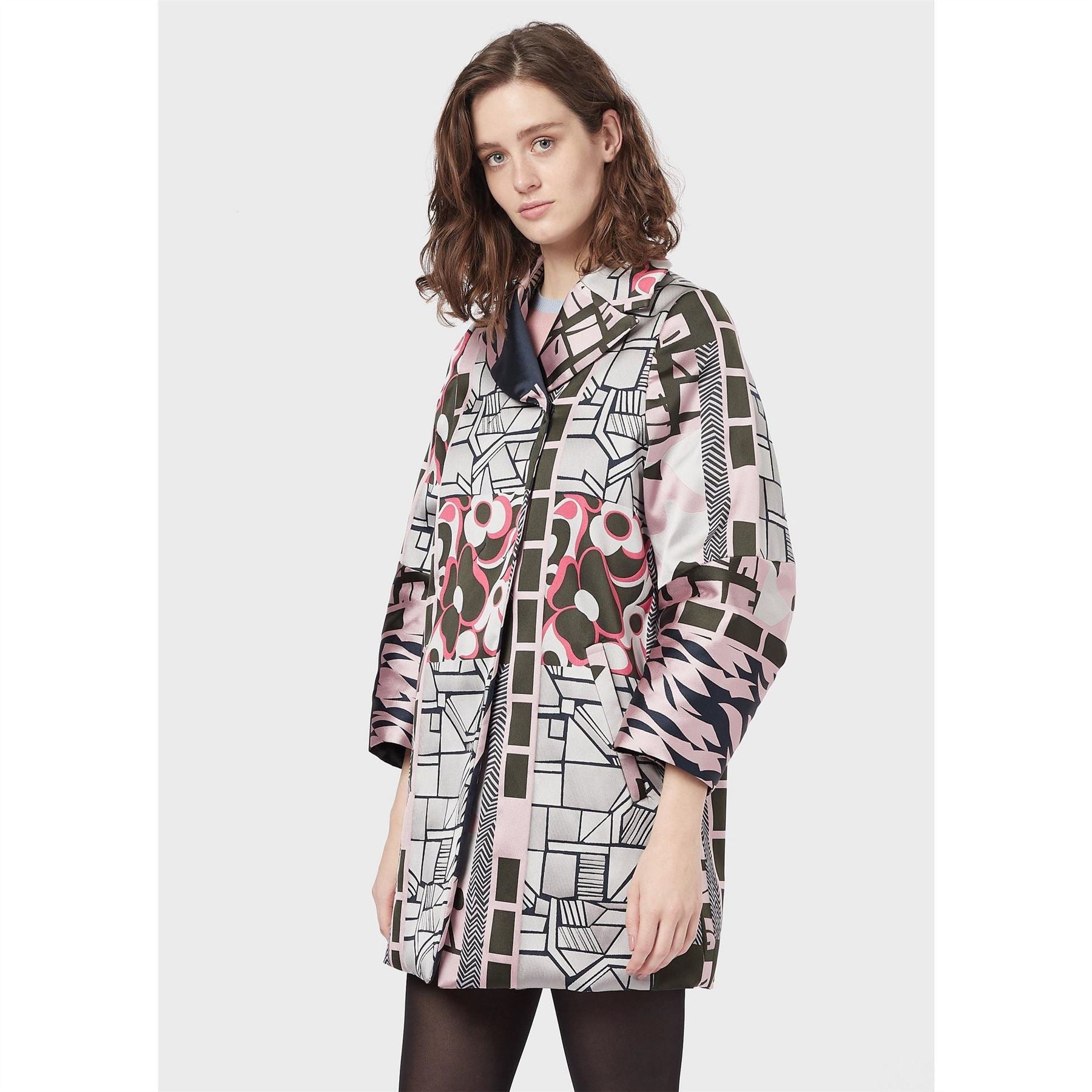 Emporio Armani Khaki Trench Coat Relaxed Fit