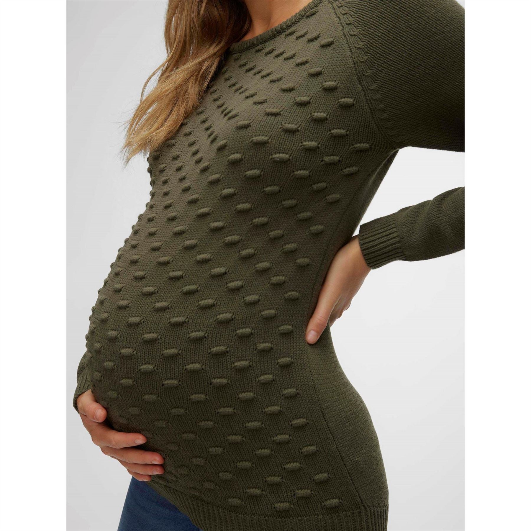 Mamalicious Crew Neck Raglan Sleeve Sweatshirt
