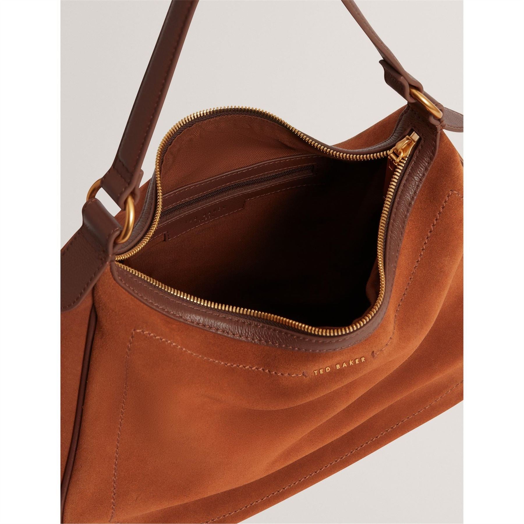 Ted Baker Crescent Shape Hobo Bag with Stitched Detail
