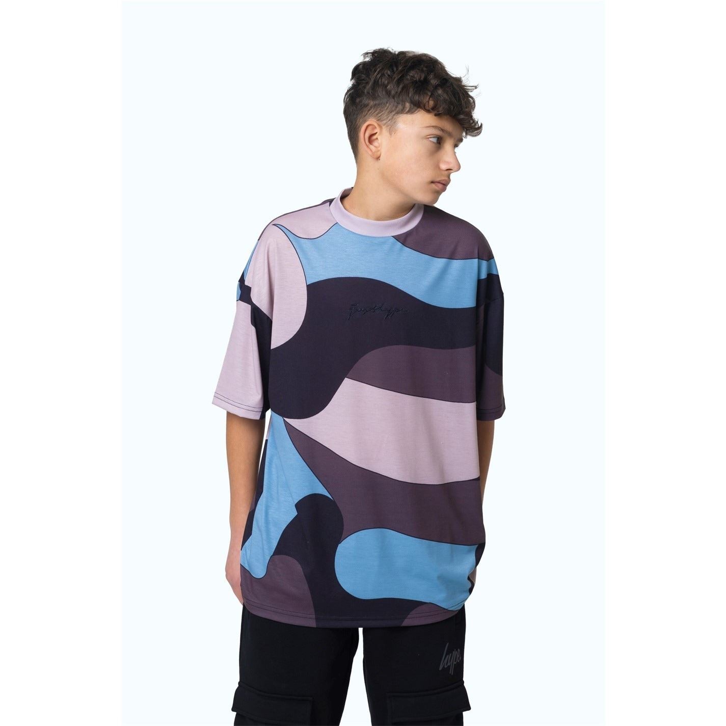 Hype Camo Oversize Fit Crew Neck T-Shirt