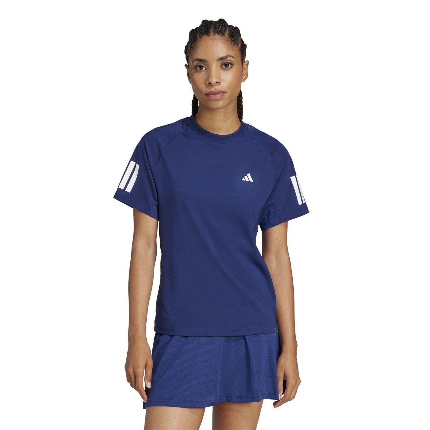 adidas Womens Club 3 Stripes Tennis Climacool T-Shirt