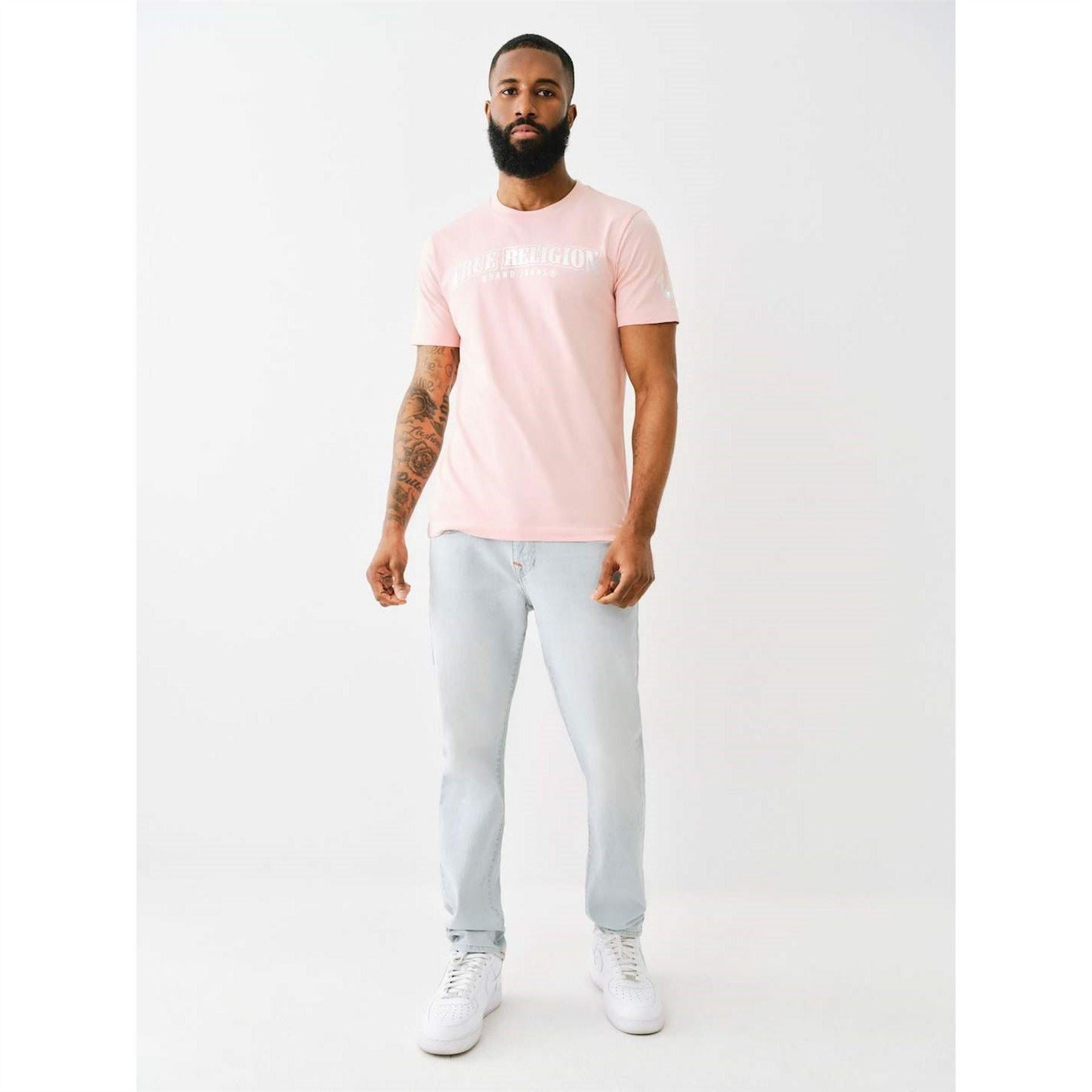 True Religion Crew Neck Lettering Regular Fit T-Shirt
