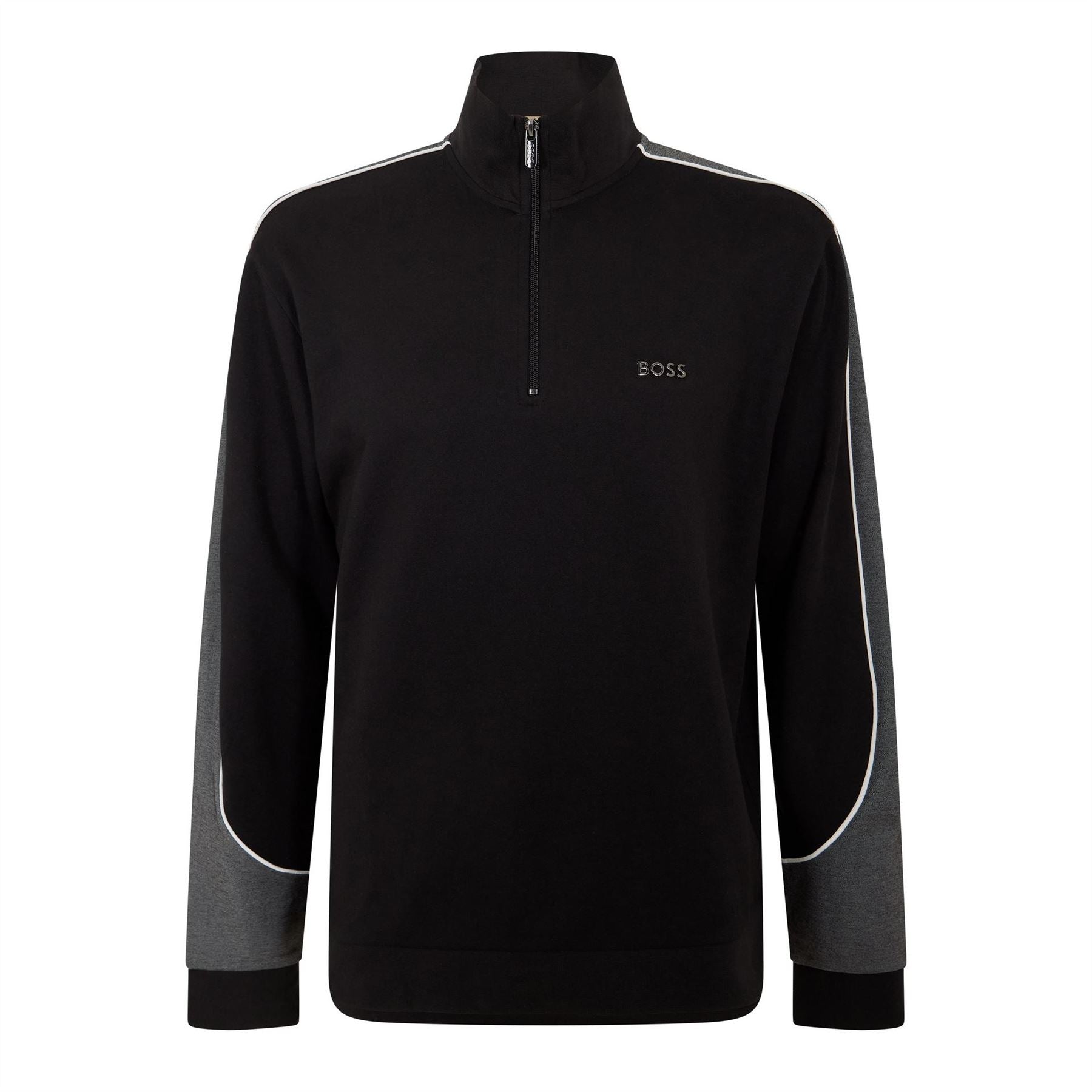 Boss Color Block Contrast Piping Ribbed Cuff Track Jacket