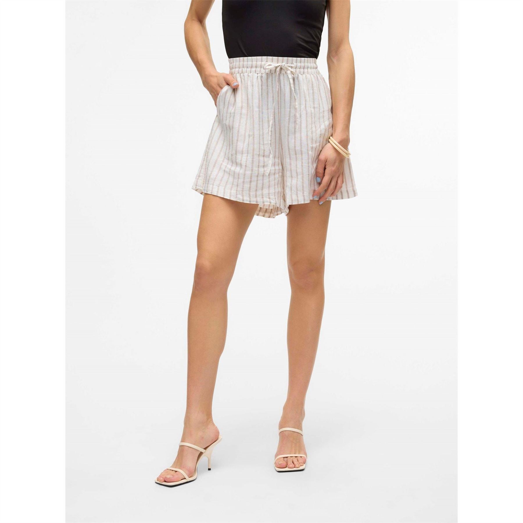 Vero Moda Linn Paperbag Bermuda Shorts with Elasticated Waistband