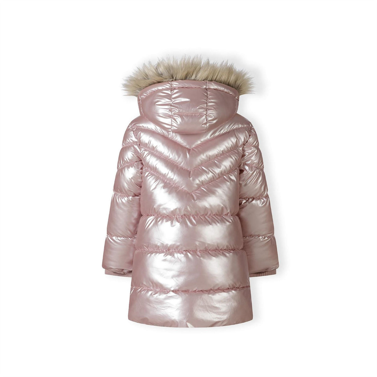 Minoti Winter Coat Detachable Faux Fur Pink