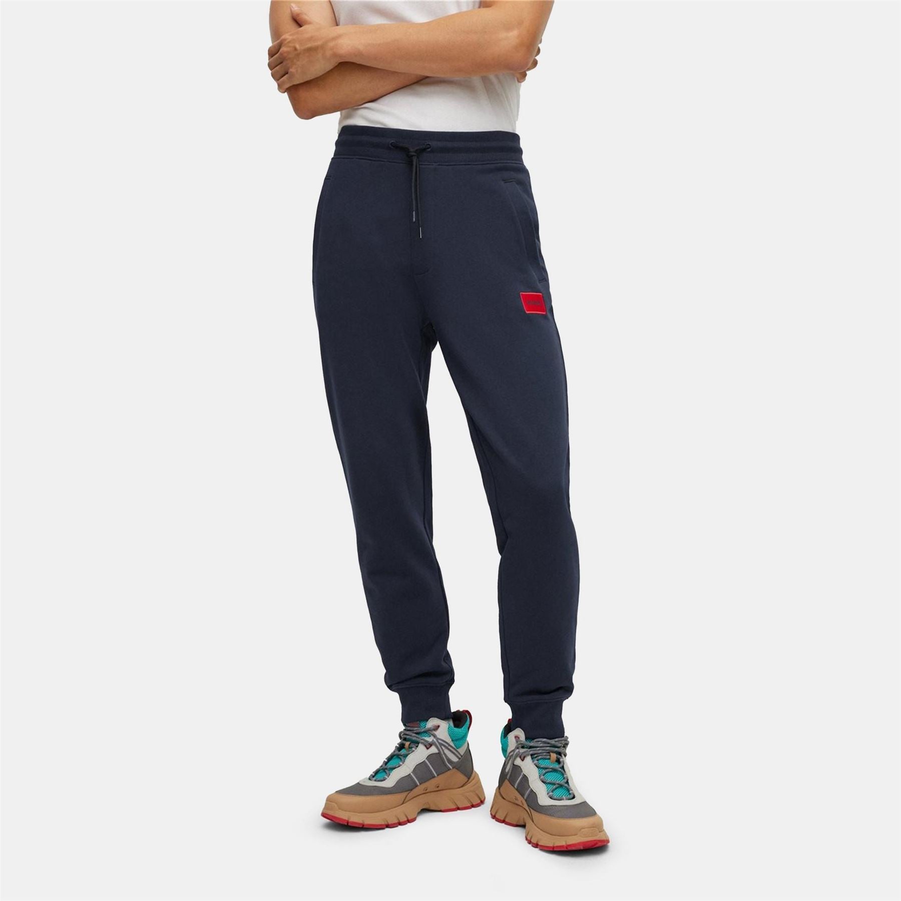 Hugo HUGO Doak Closed Hem Jogging Bottoms with Logo Detail