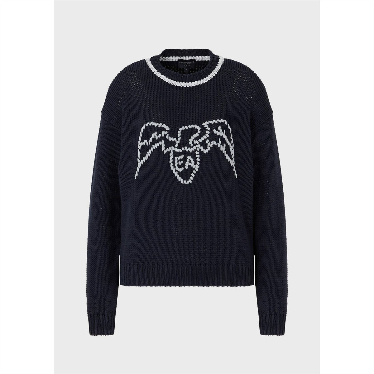 Emporio Armani Waffle Crew Neck Regular Fit Sweater