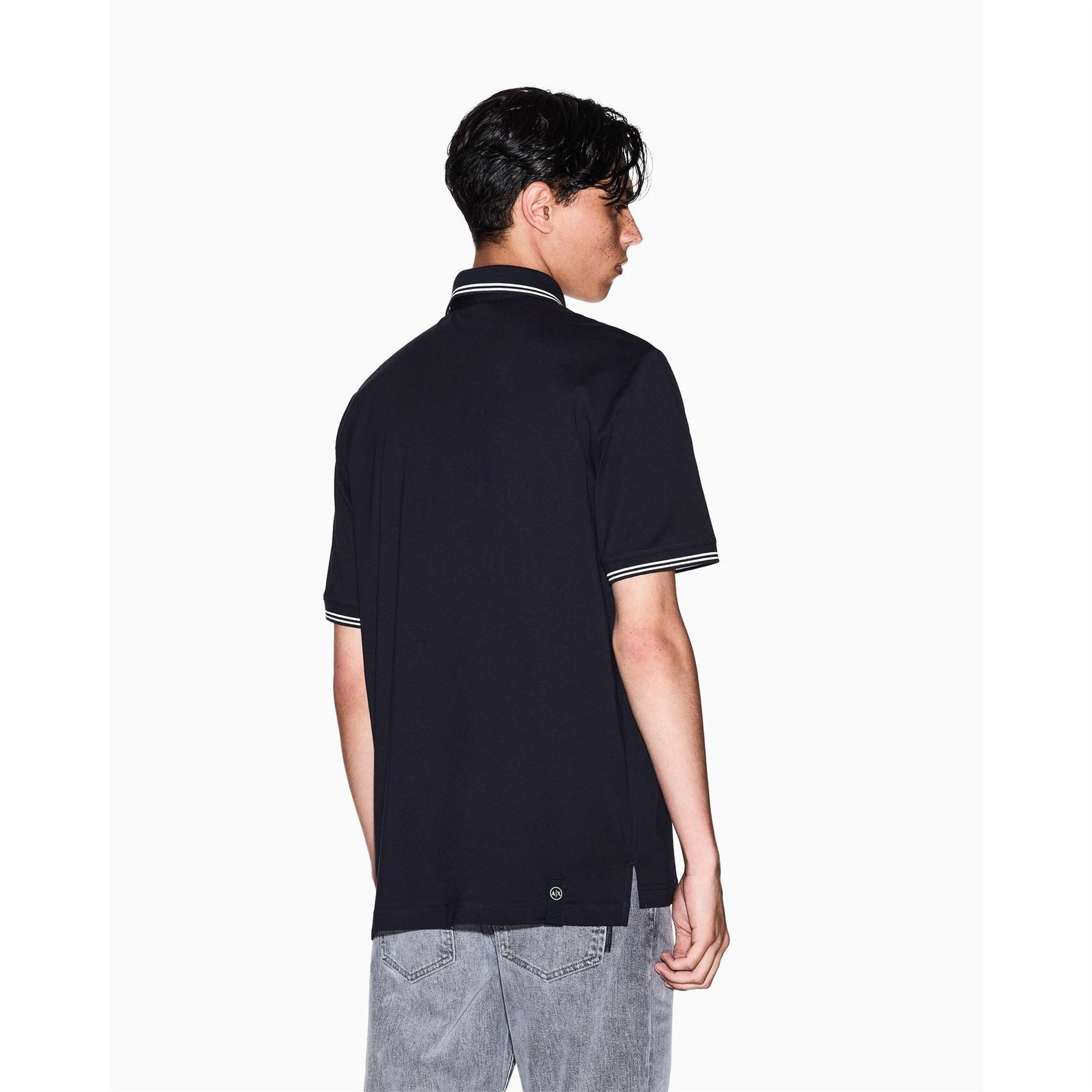 Armani Exchange Exchange Collared Short Sleeve Polo Shirt