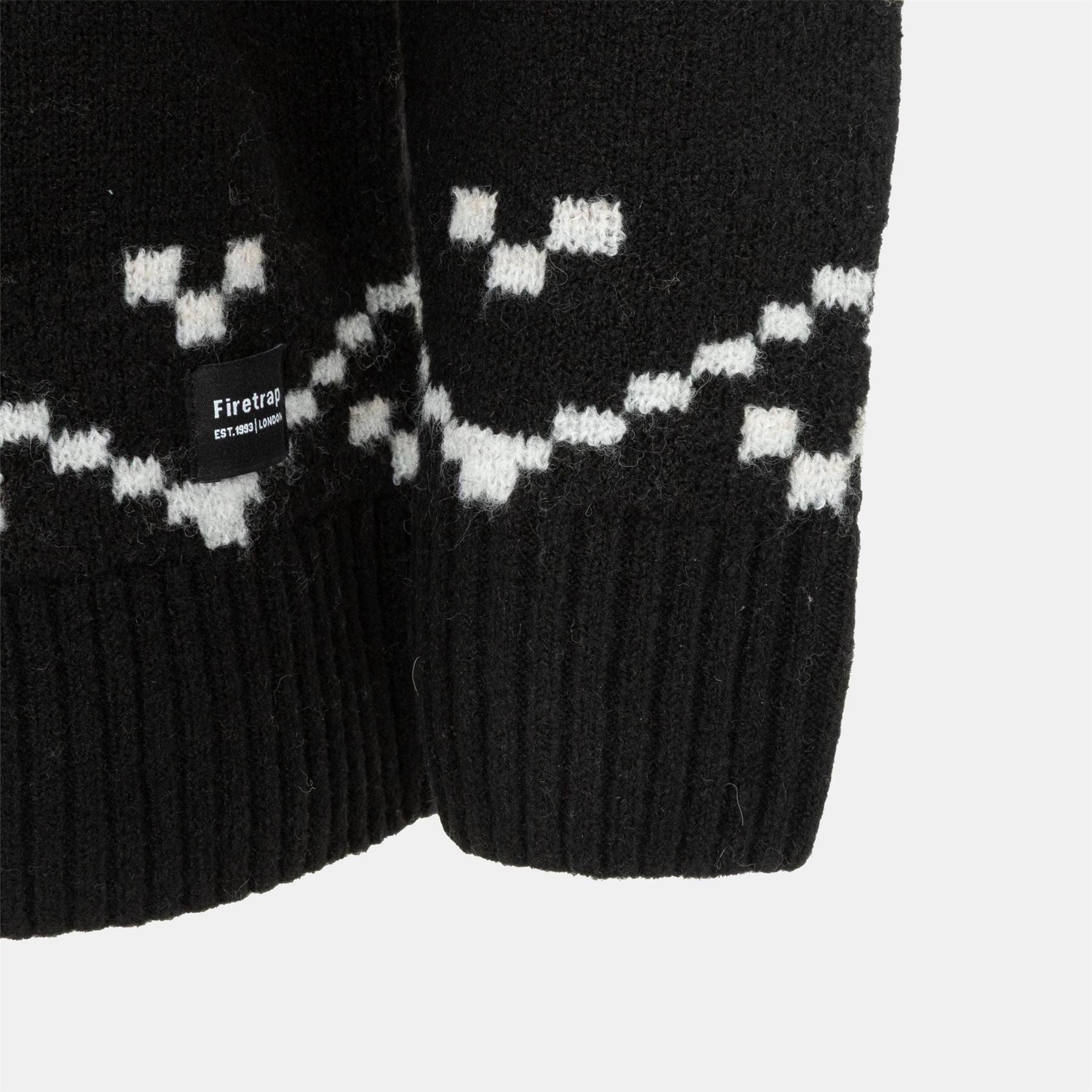 Firetrap Mens Pattern Crew Jumper