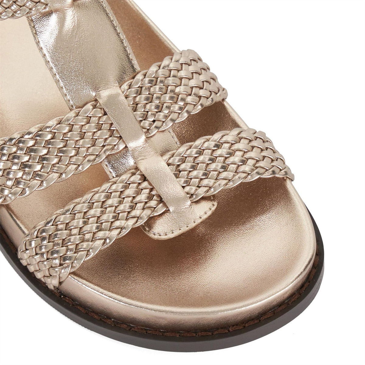Dune London Lo Looking Textured Open Toe Fisherman Sandals